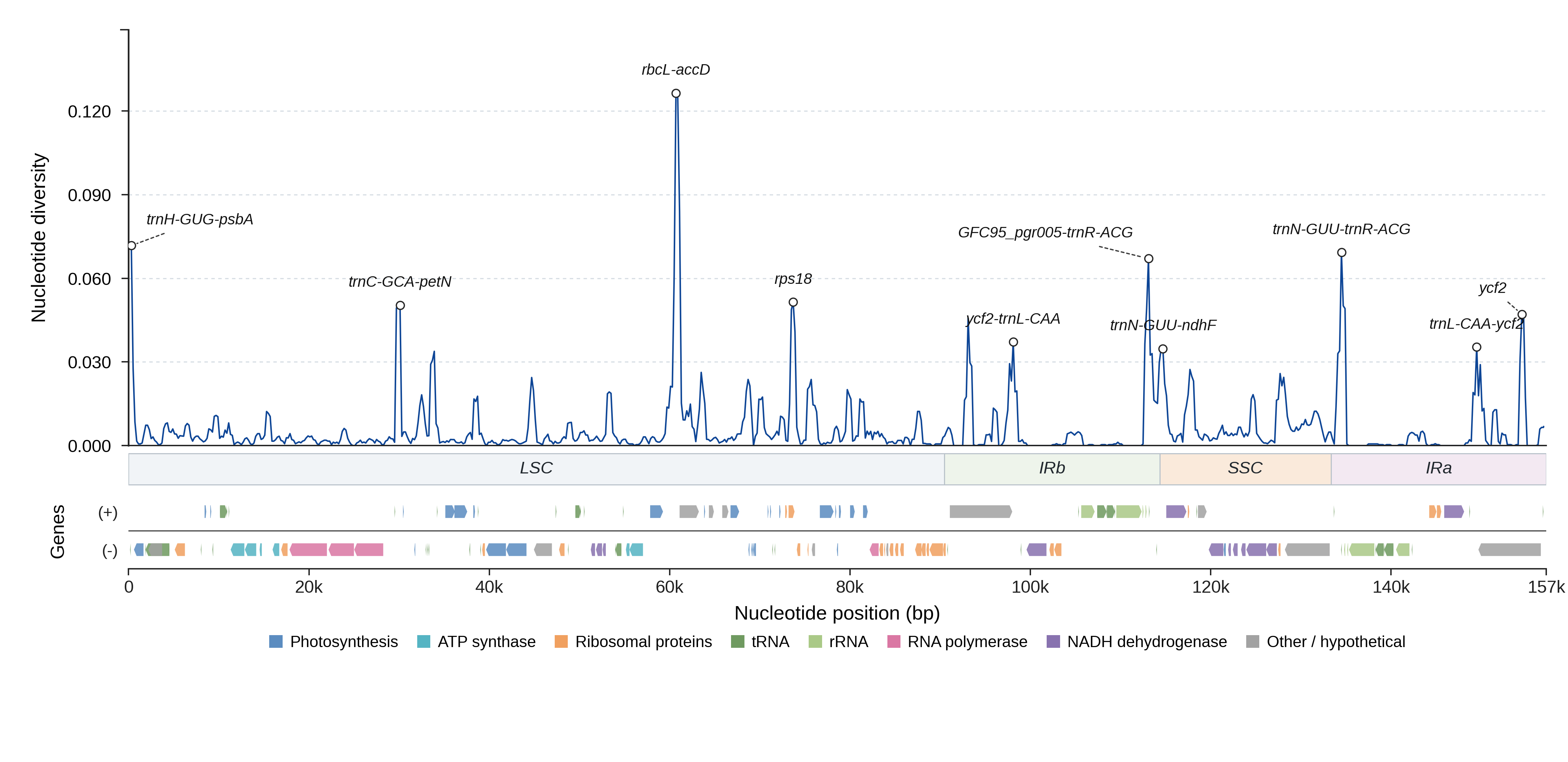 Sliding-window nucleotide diversity