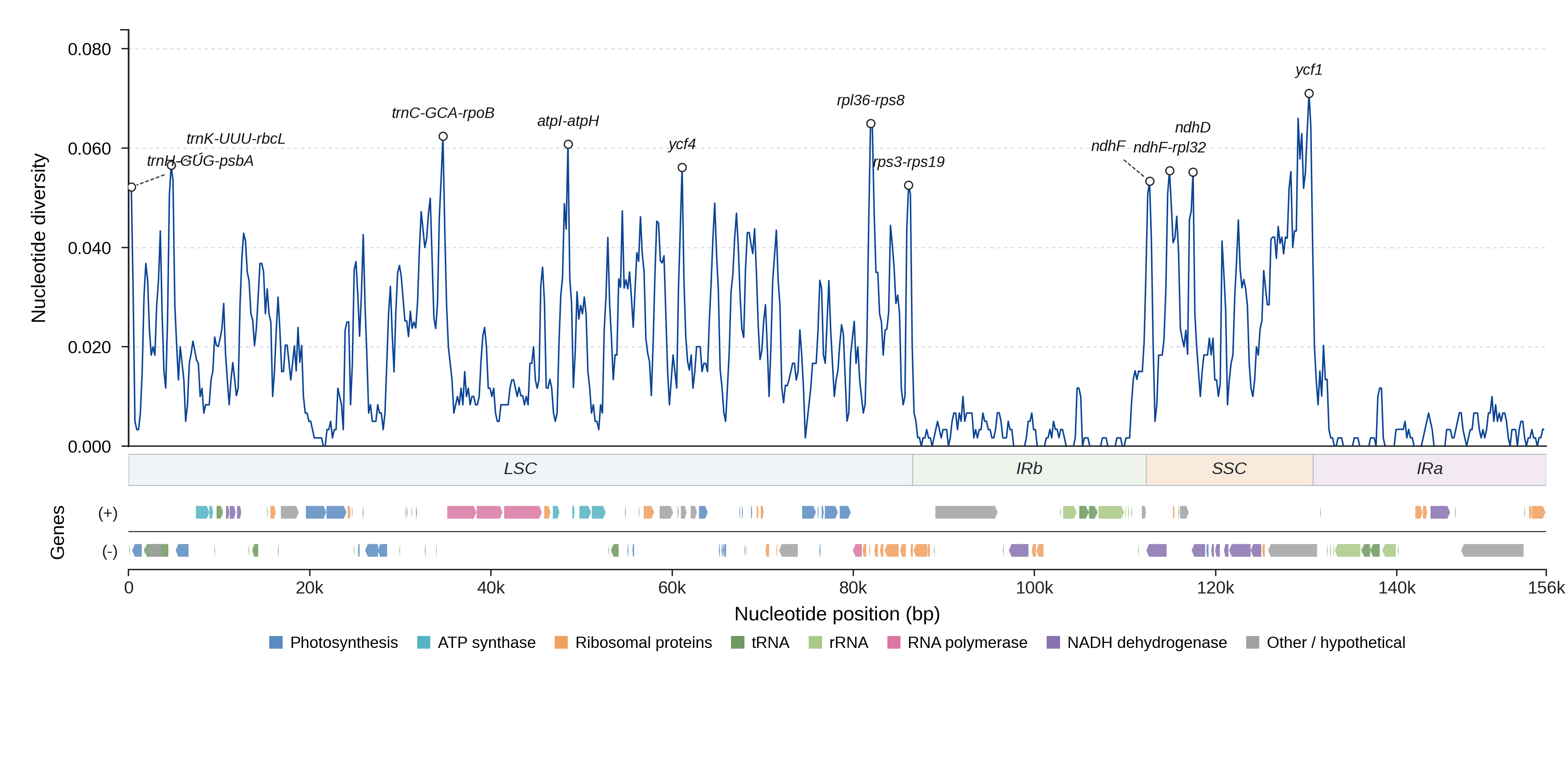 Sliding-window nucleotide diversity
