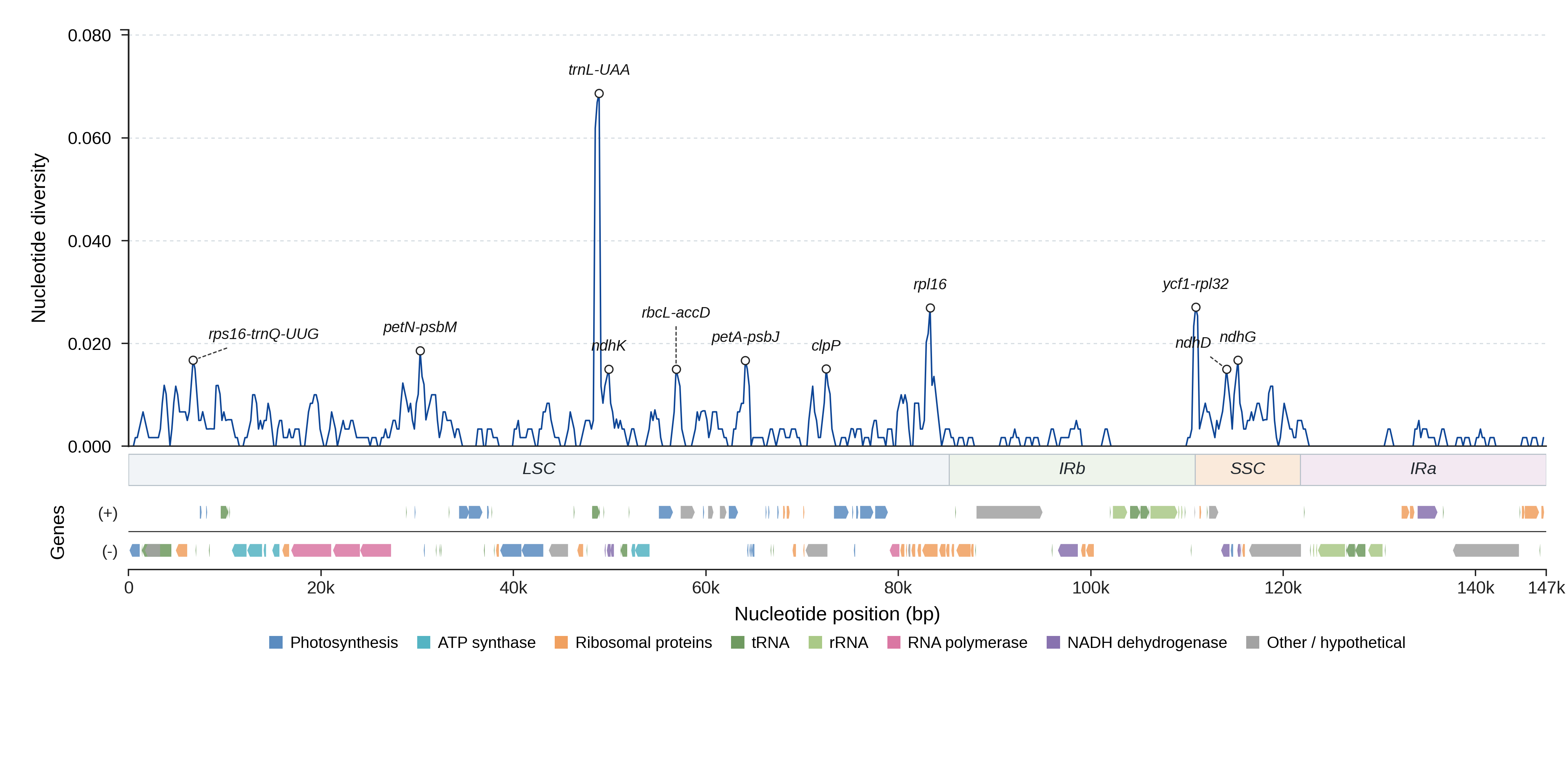 Sliding-window nucleotide diversity