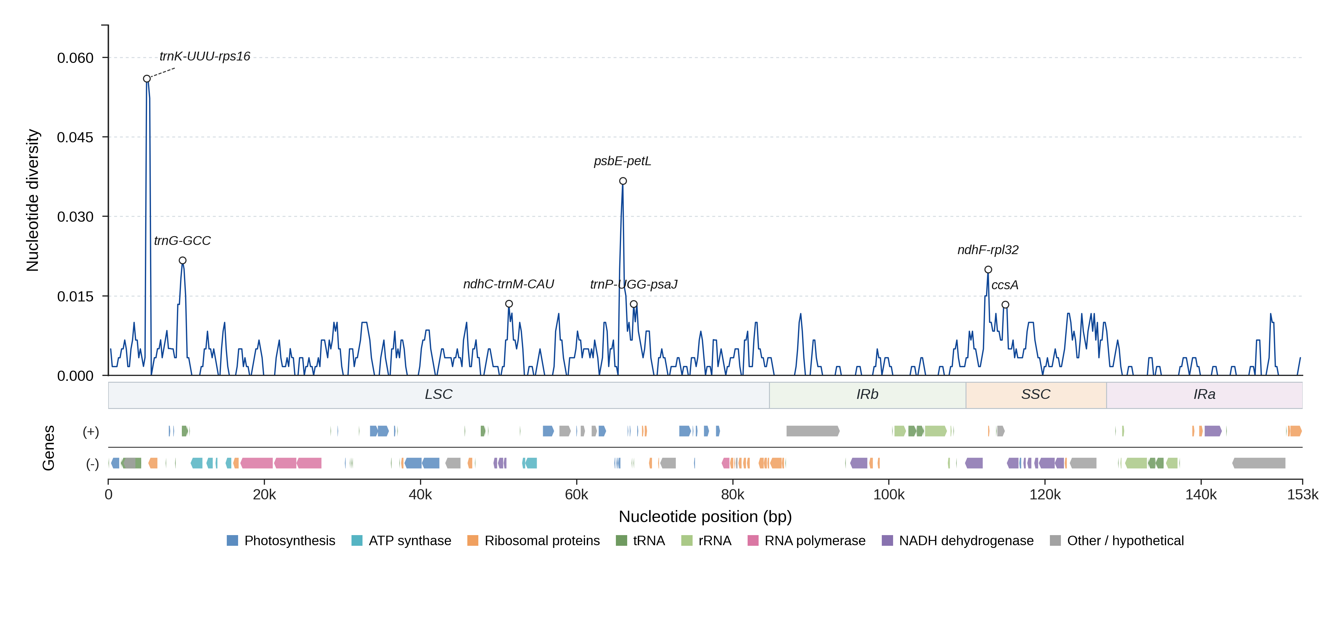 Sliding-window nucleotide diversity