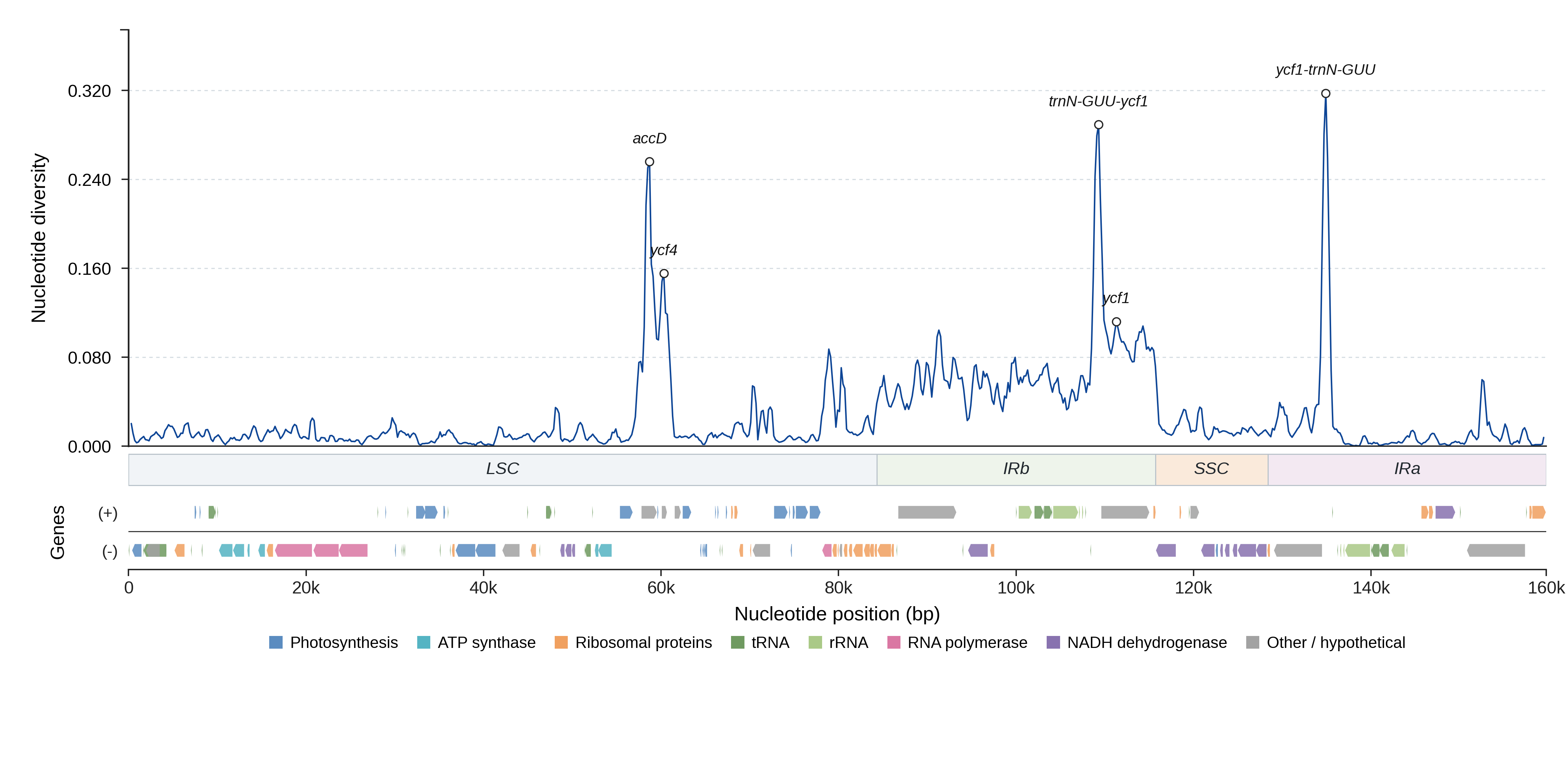 Sliding-window nucleotide diversity