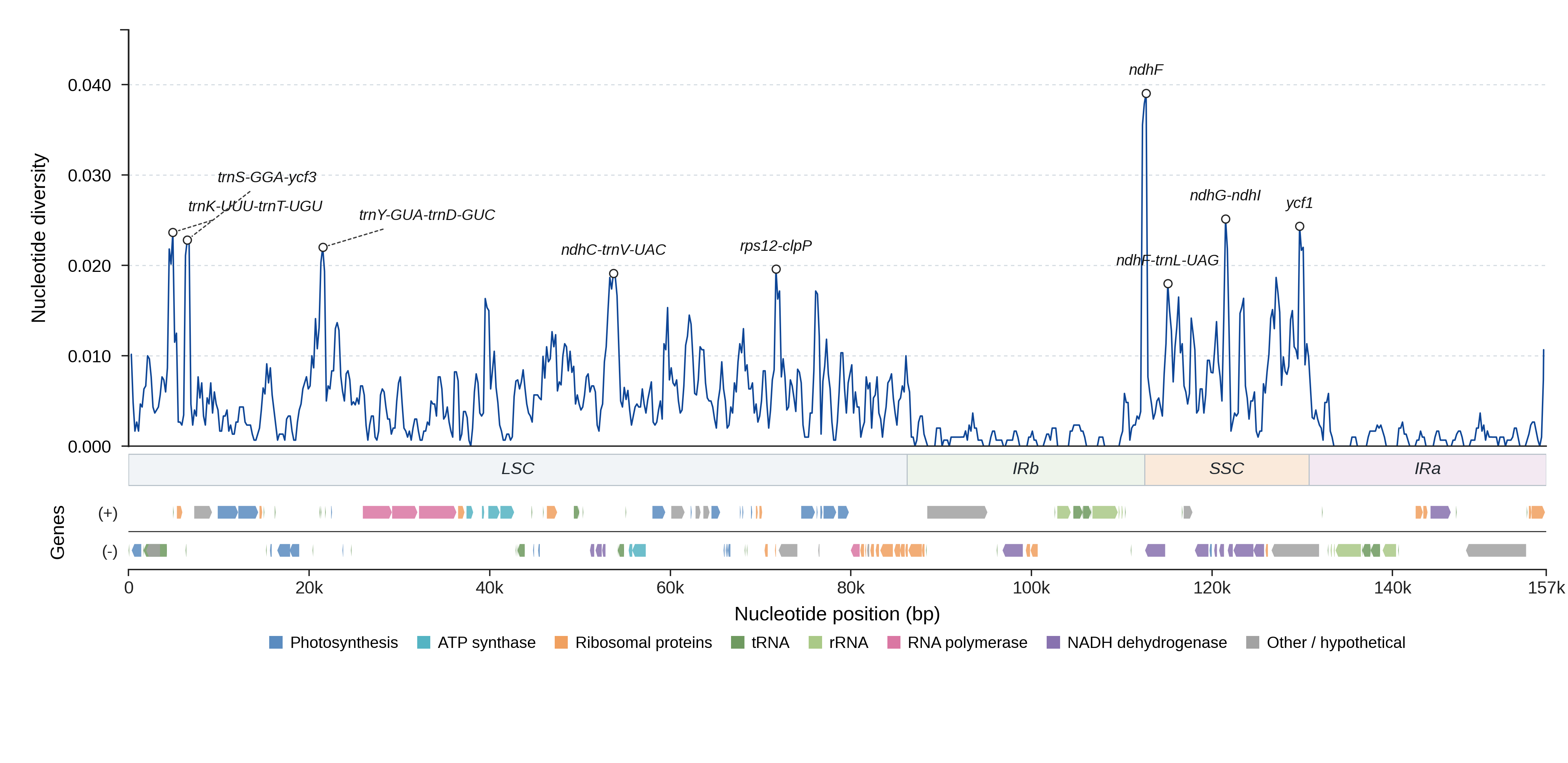 Sliding-window nucleotide diversity