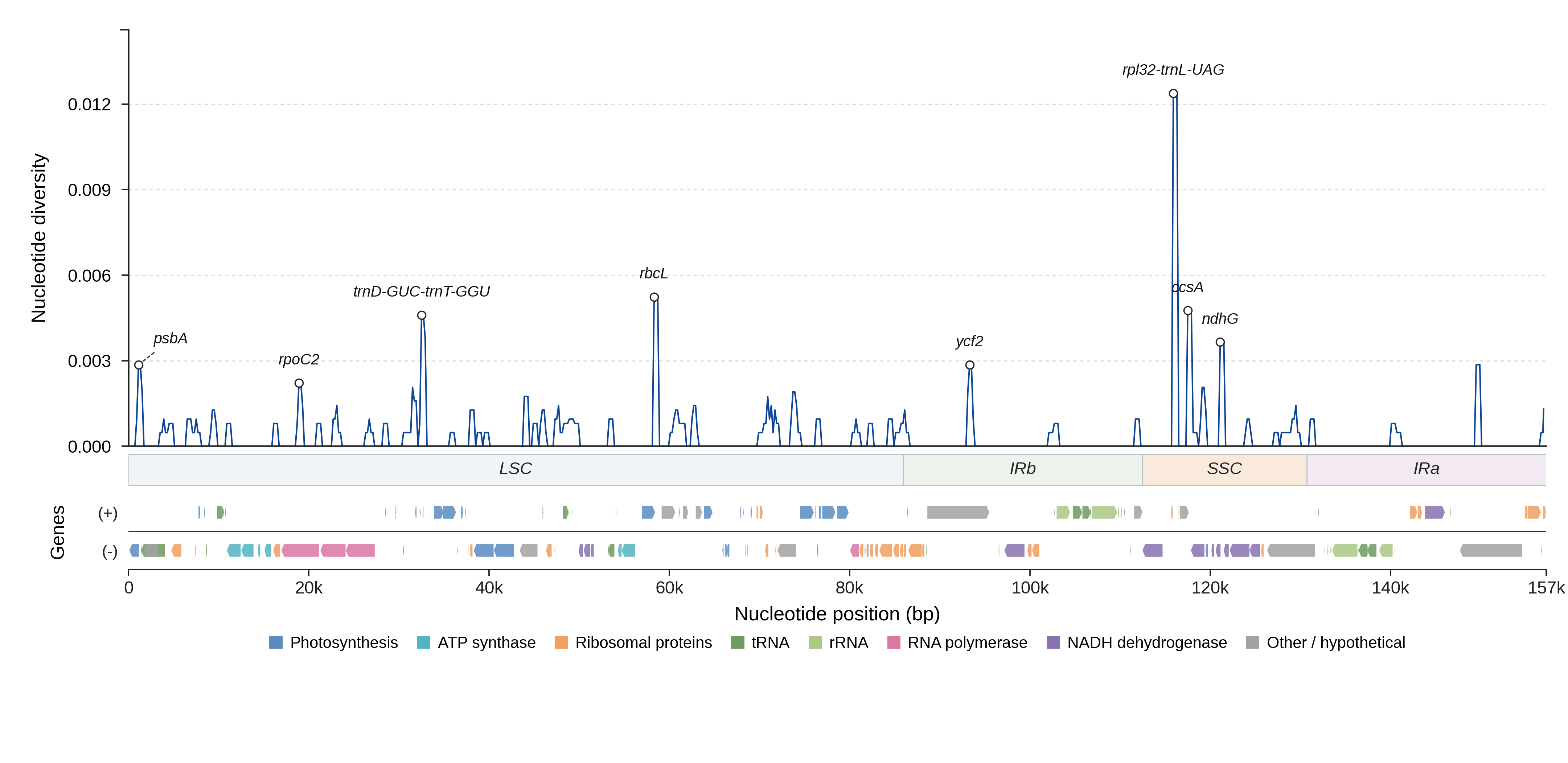 Sliding-window nucleotide diversity