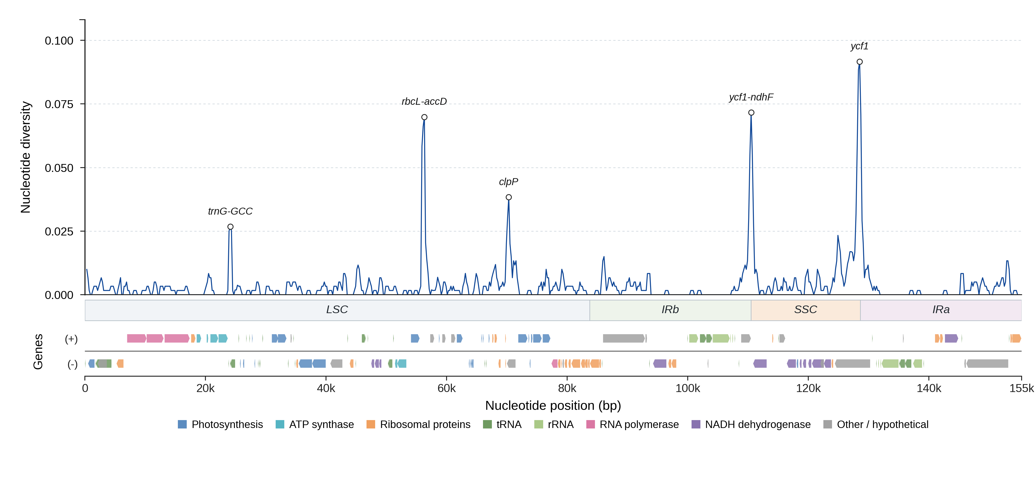 Sliding-window nucleotide diversity