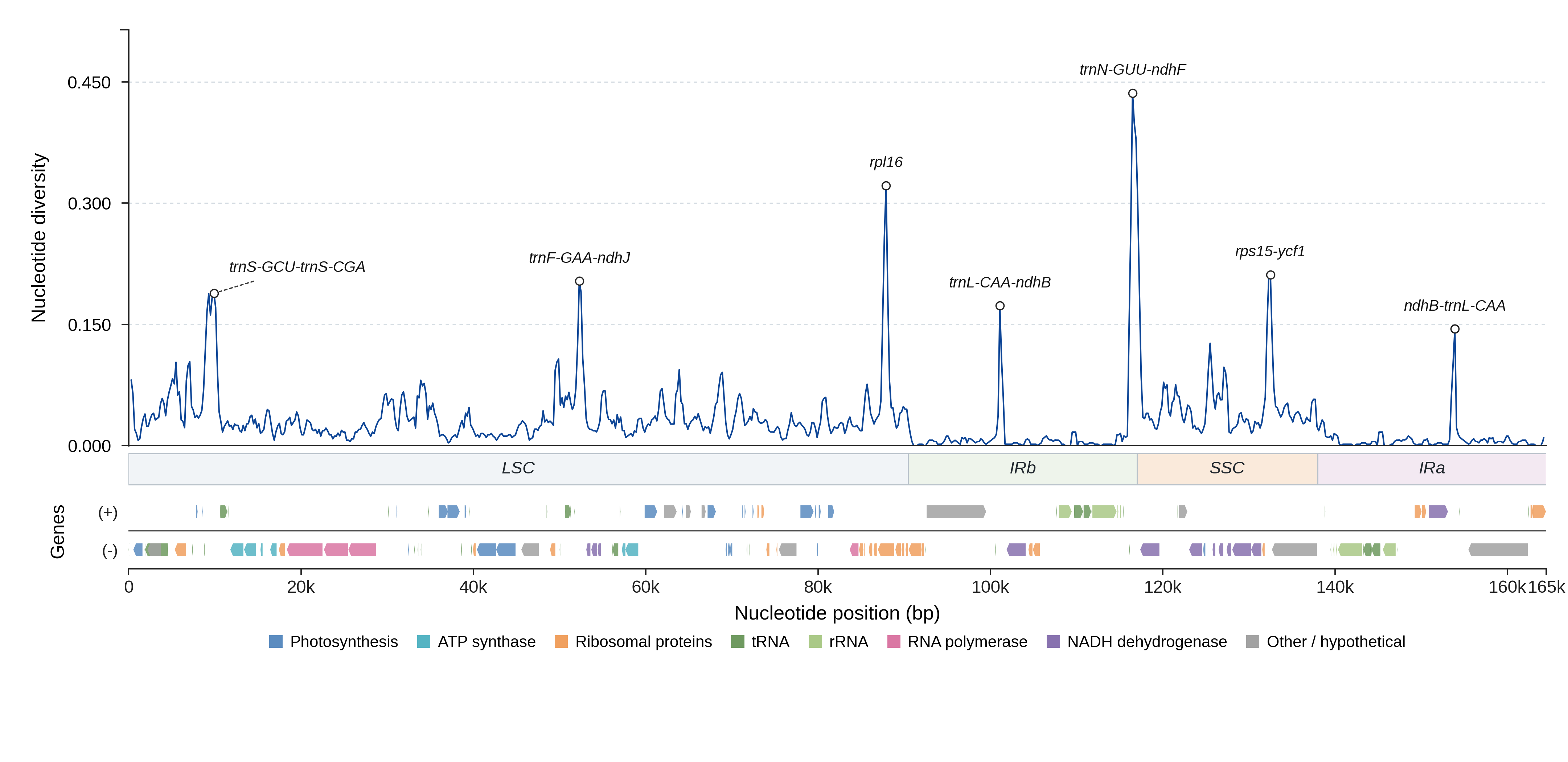 Sliding-window nucleotide diversity