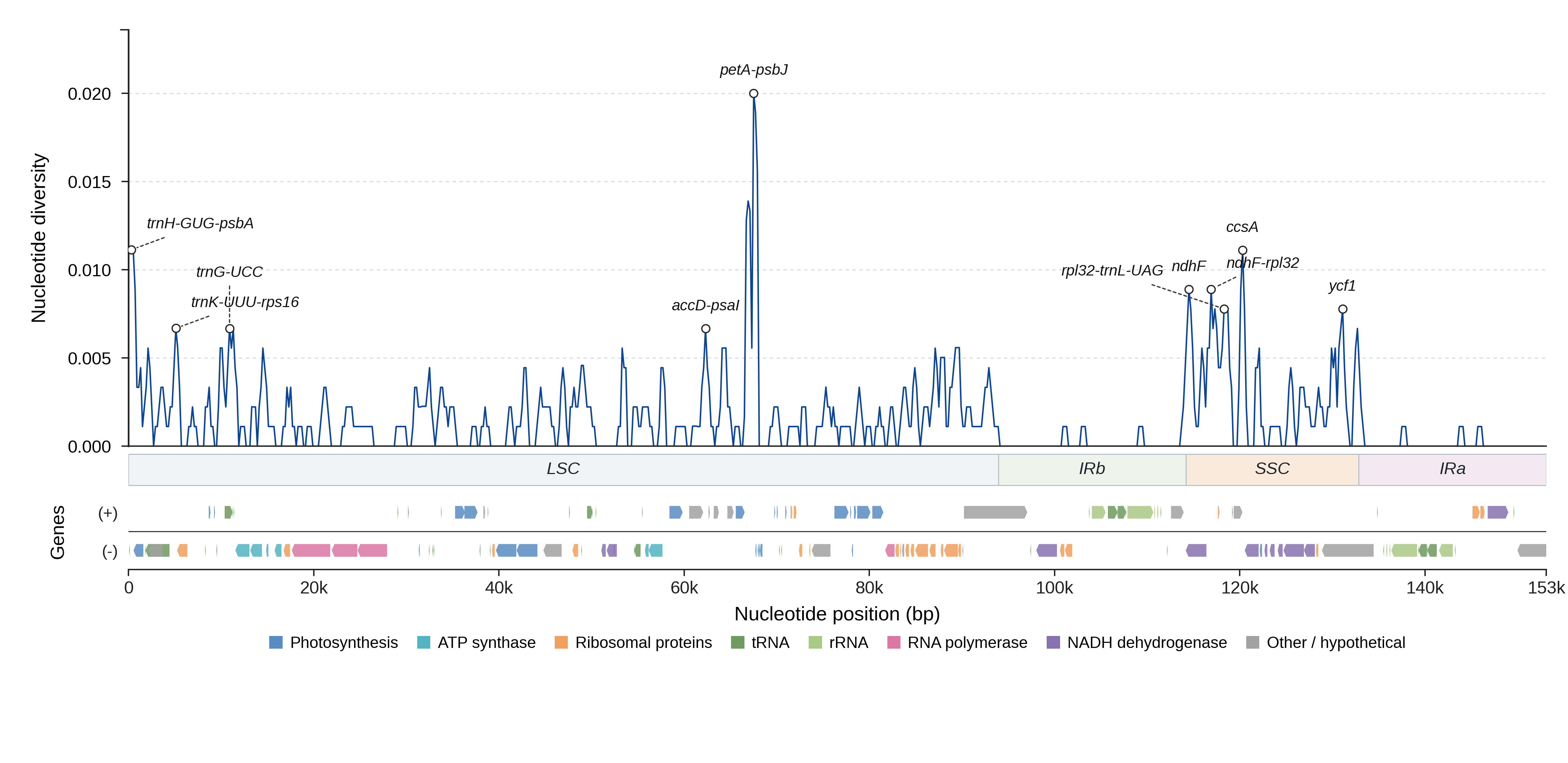 Sliding-window nucleotide diversity