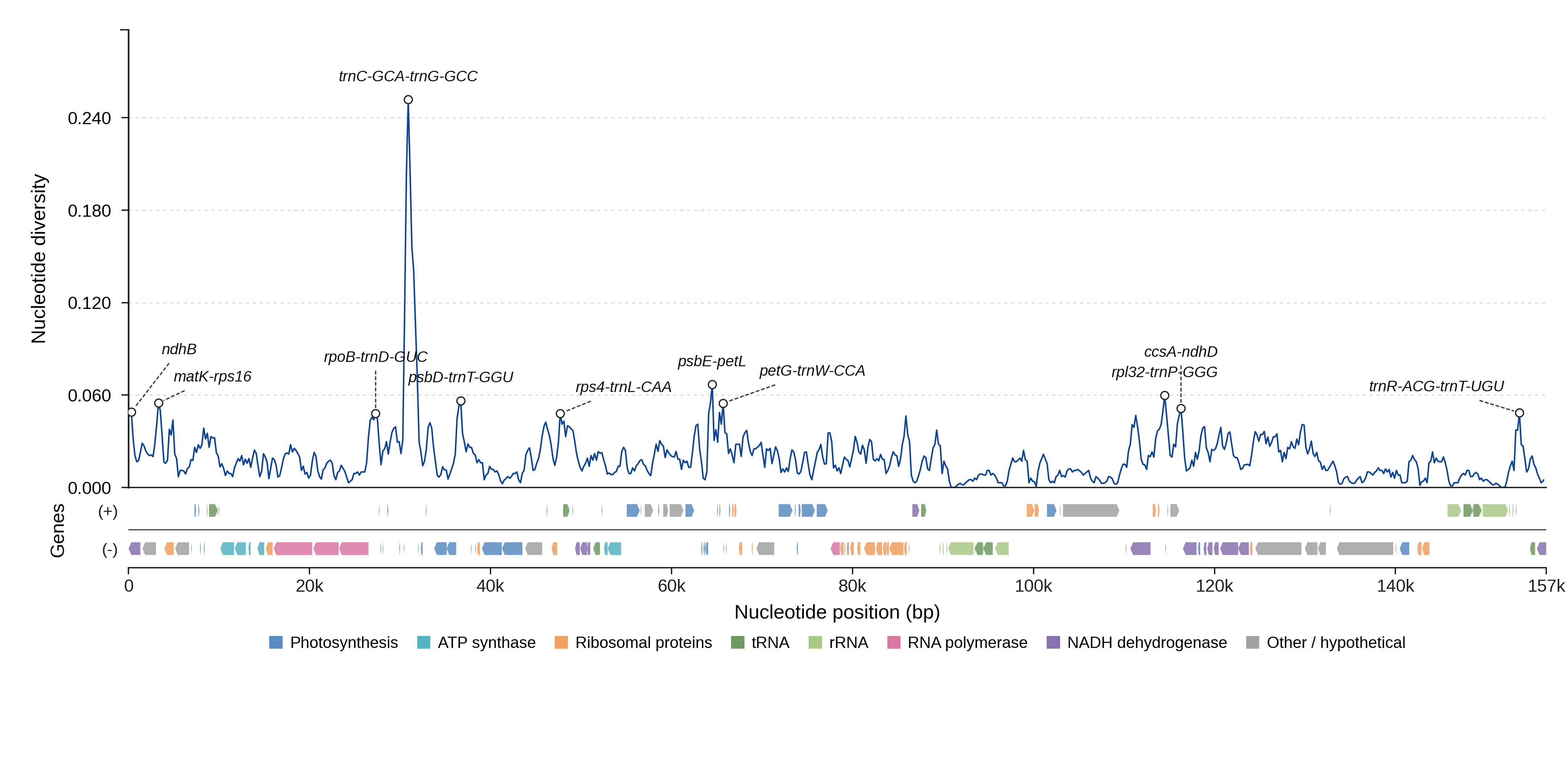 Sliding-window nucleotide diversity