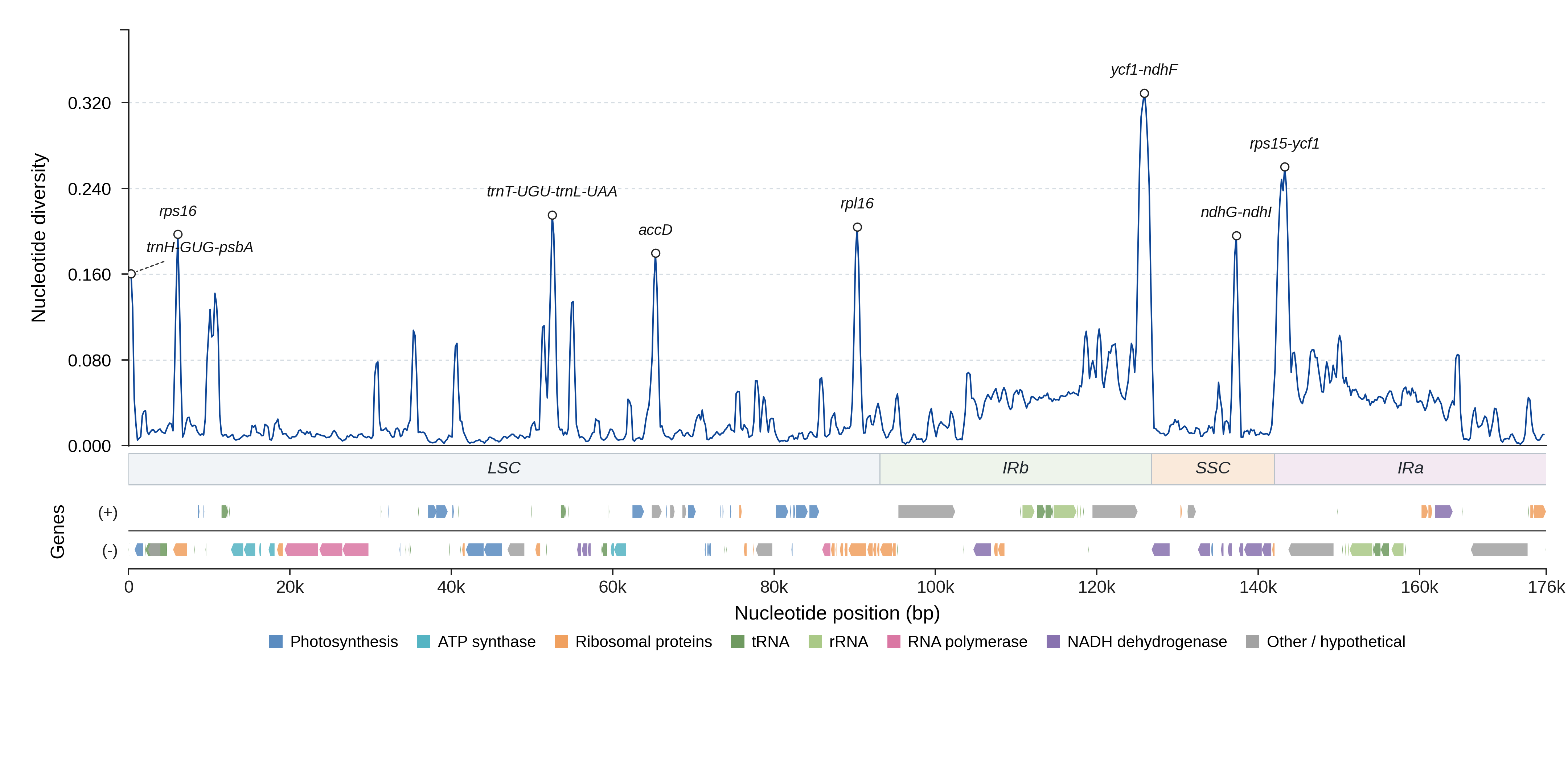 Sliding-window nucleotide diversity