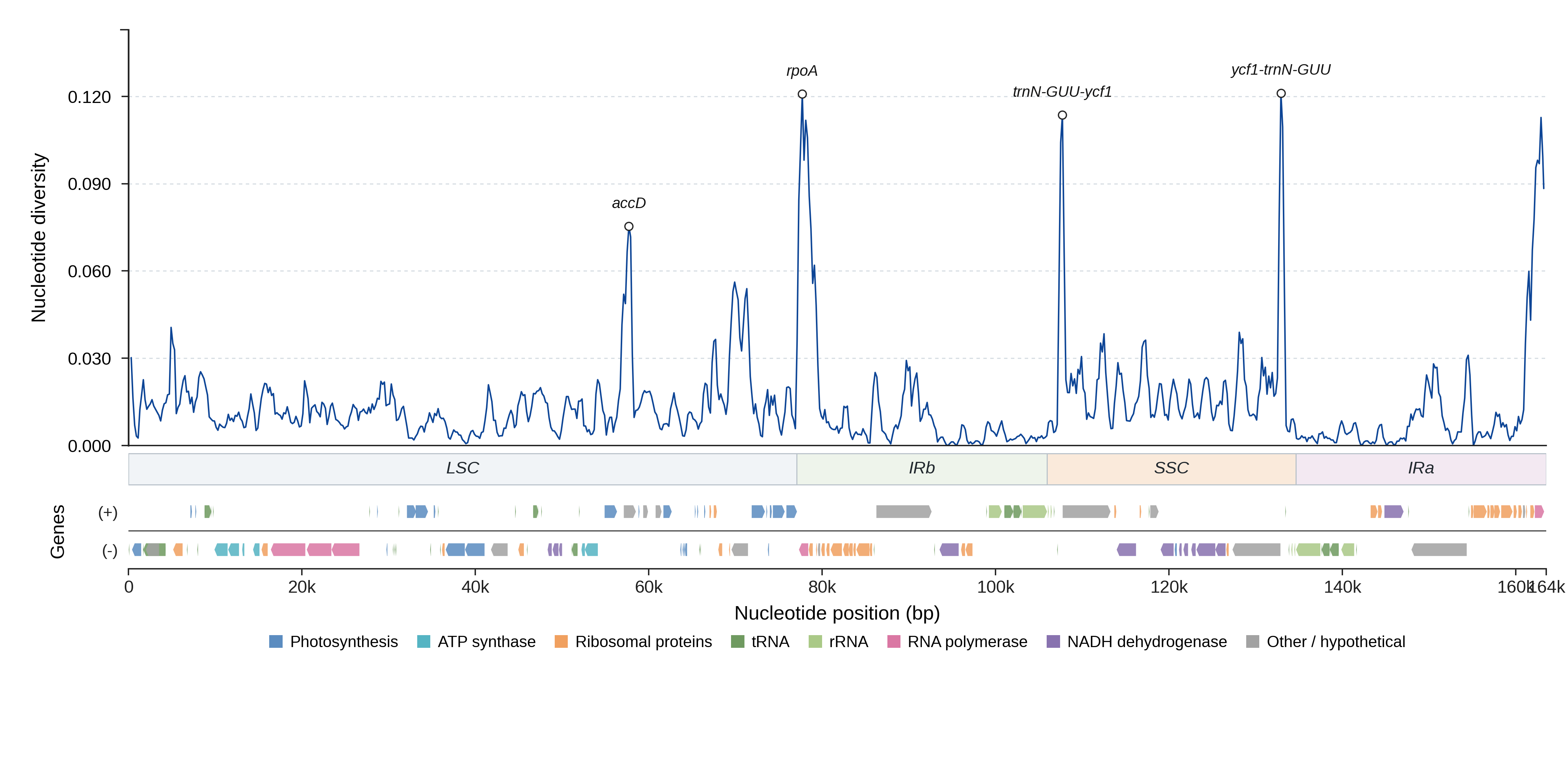 Sliding-window nucleotide diversity