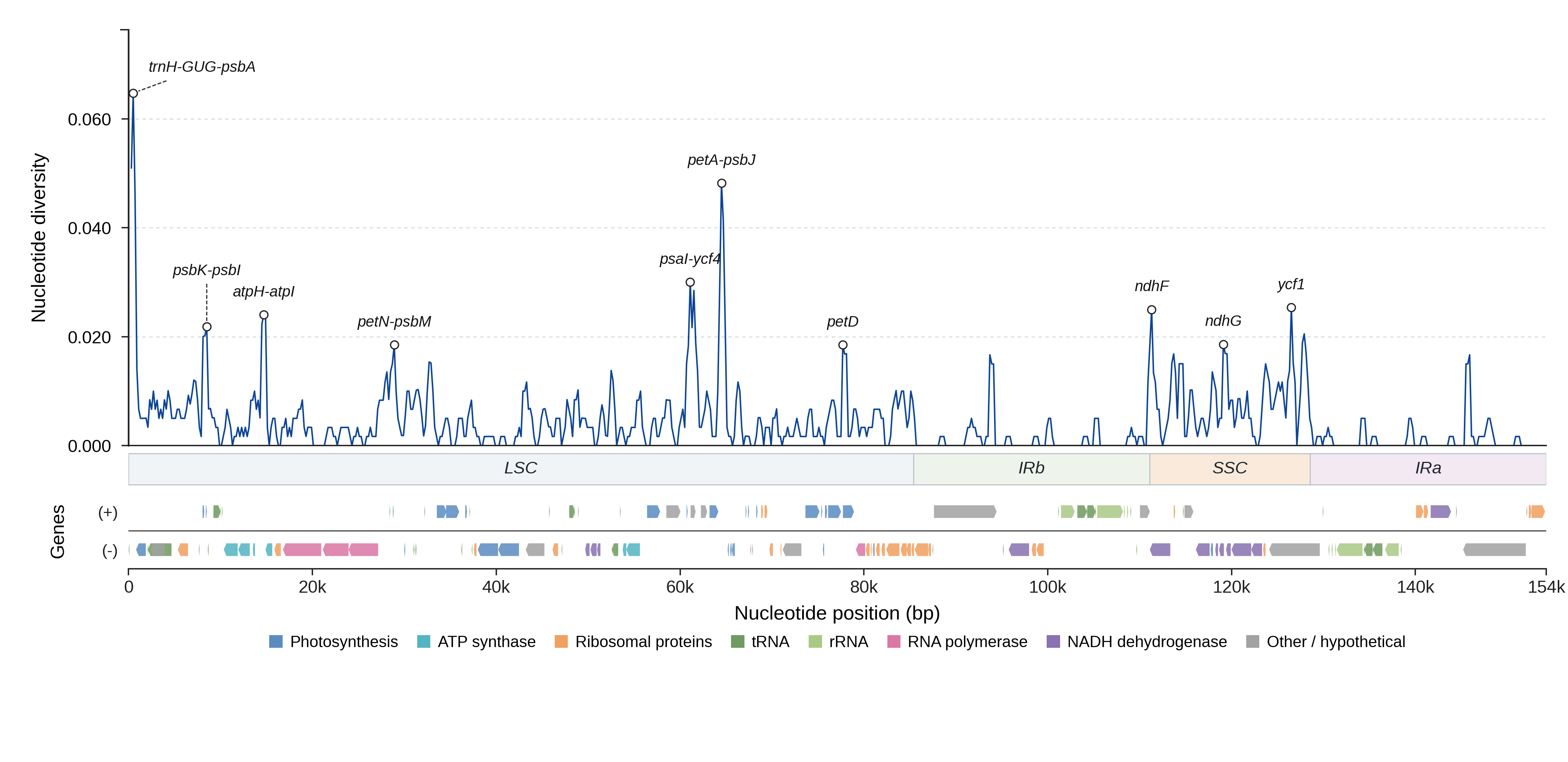 Sliding-window nucleotide diversity