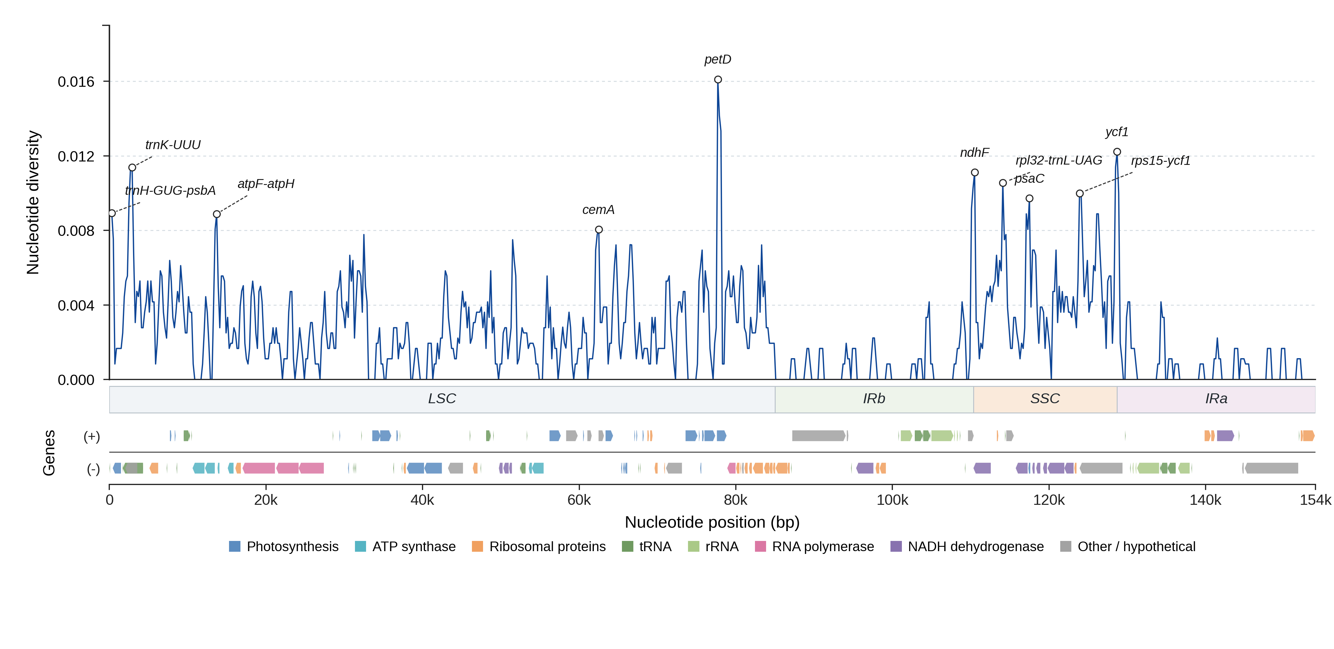 Sliding-window nucleotide diversity