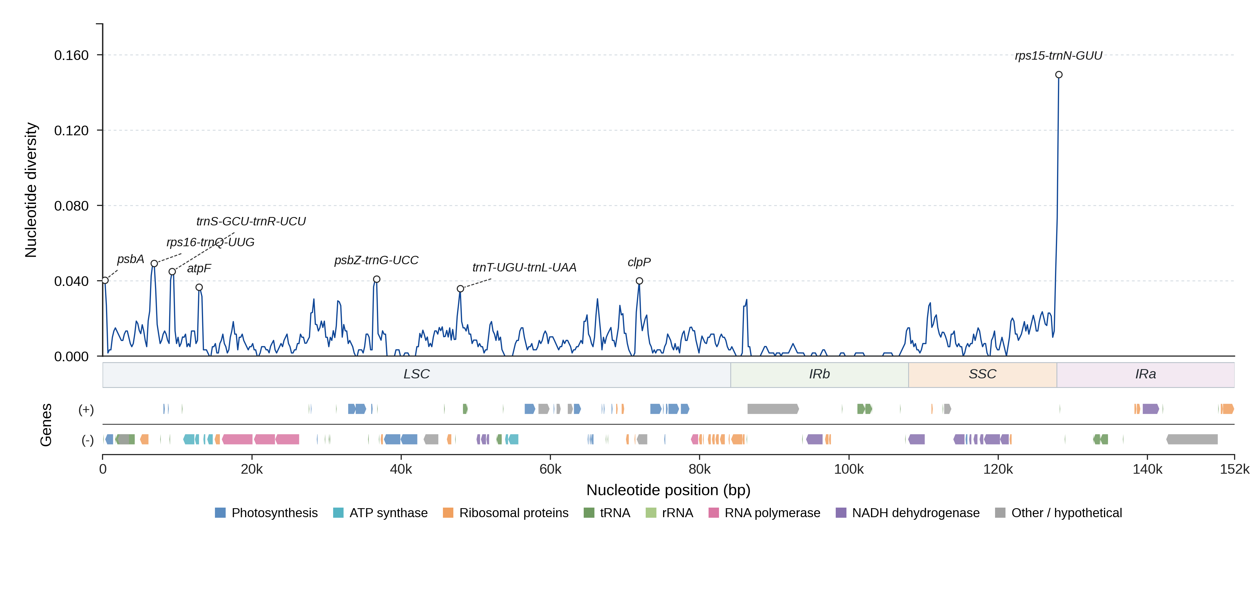 Sliding-window nucleotide diversity