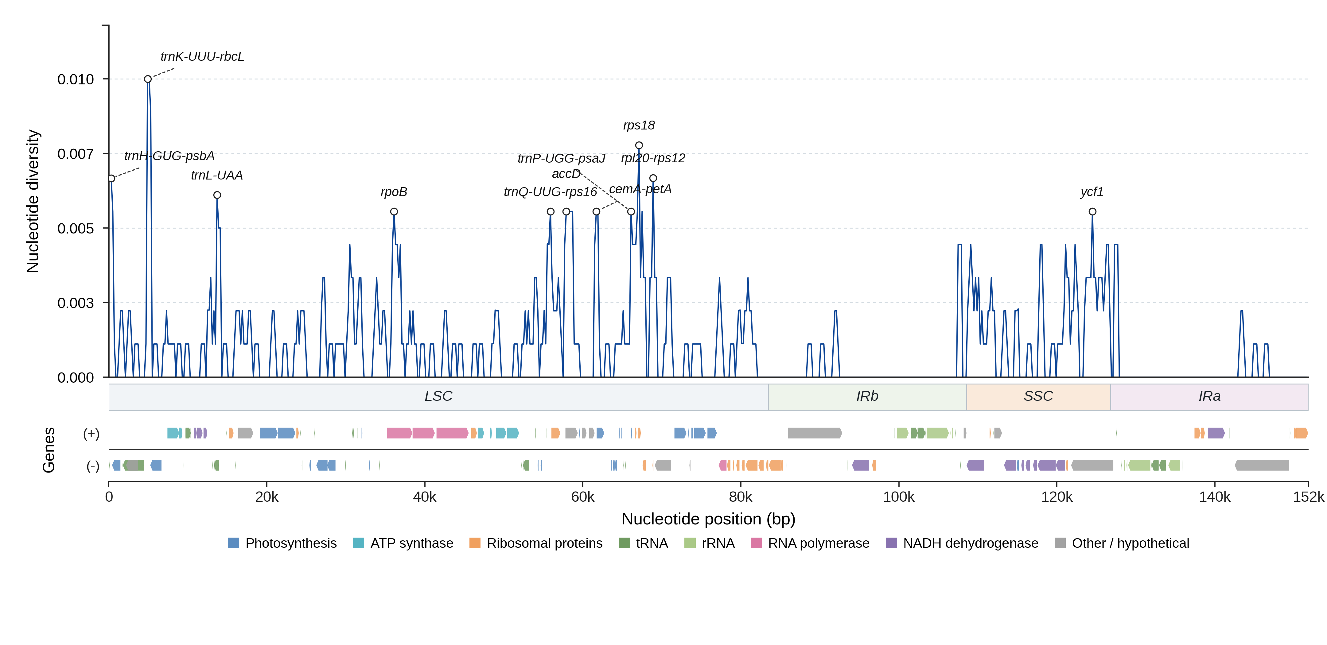 Sliding-window nucleotide diversity