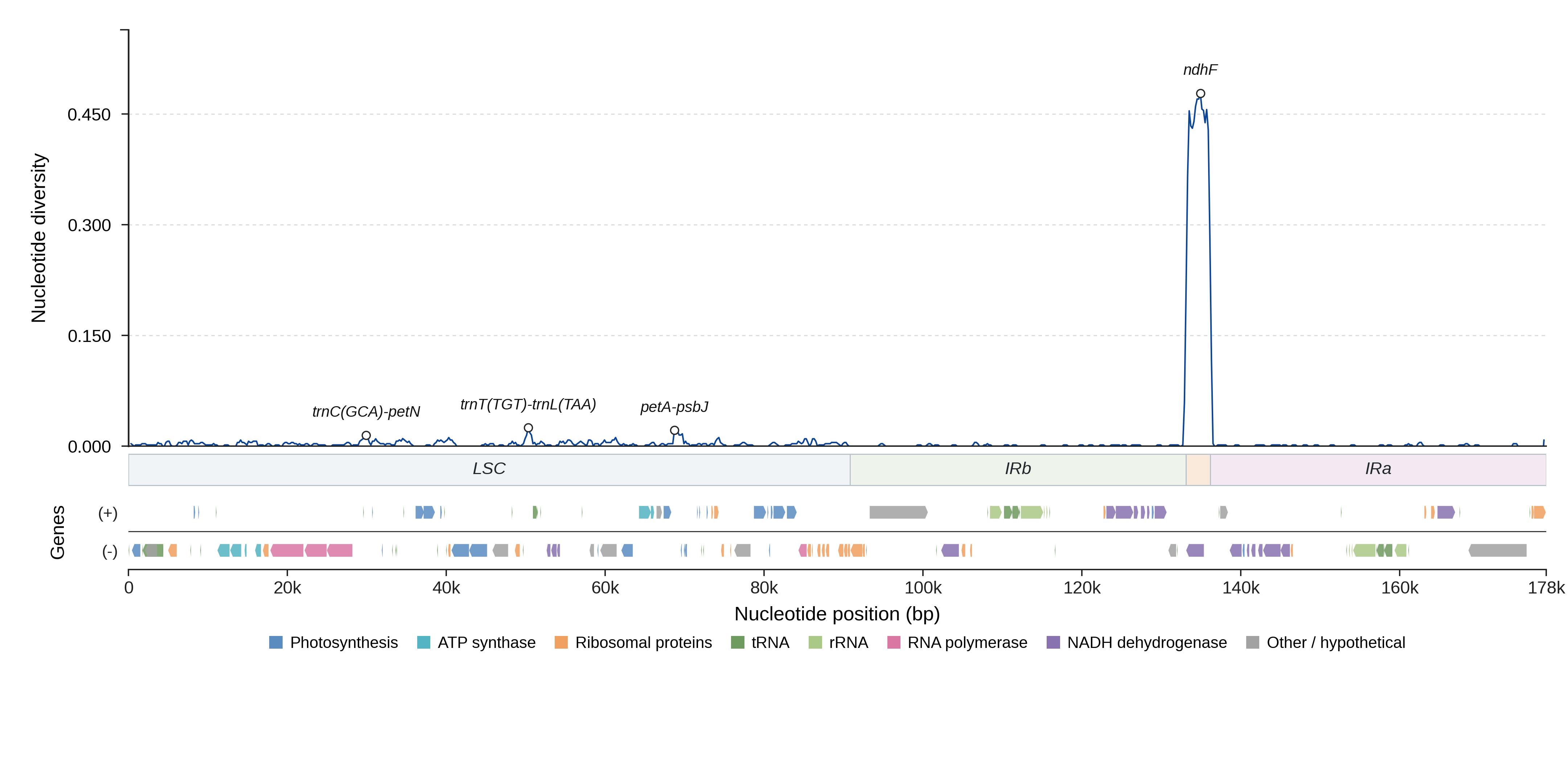 Sliding-window nucleotide diversity