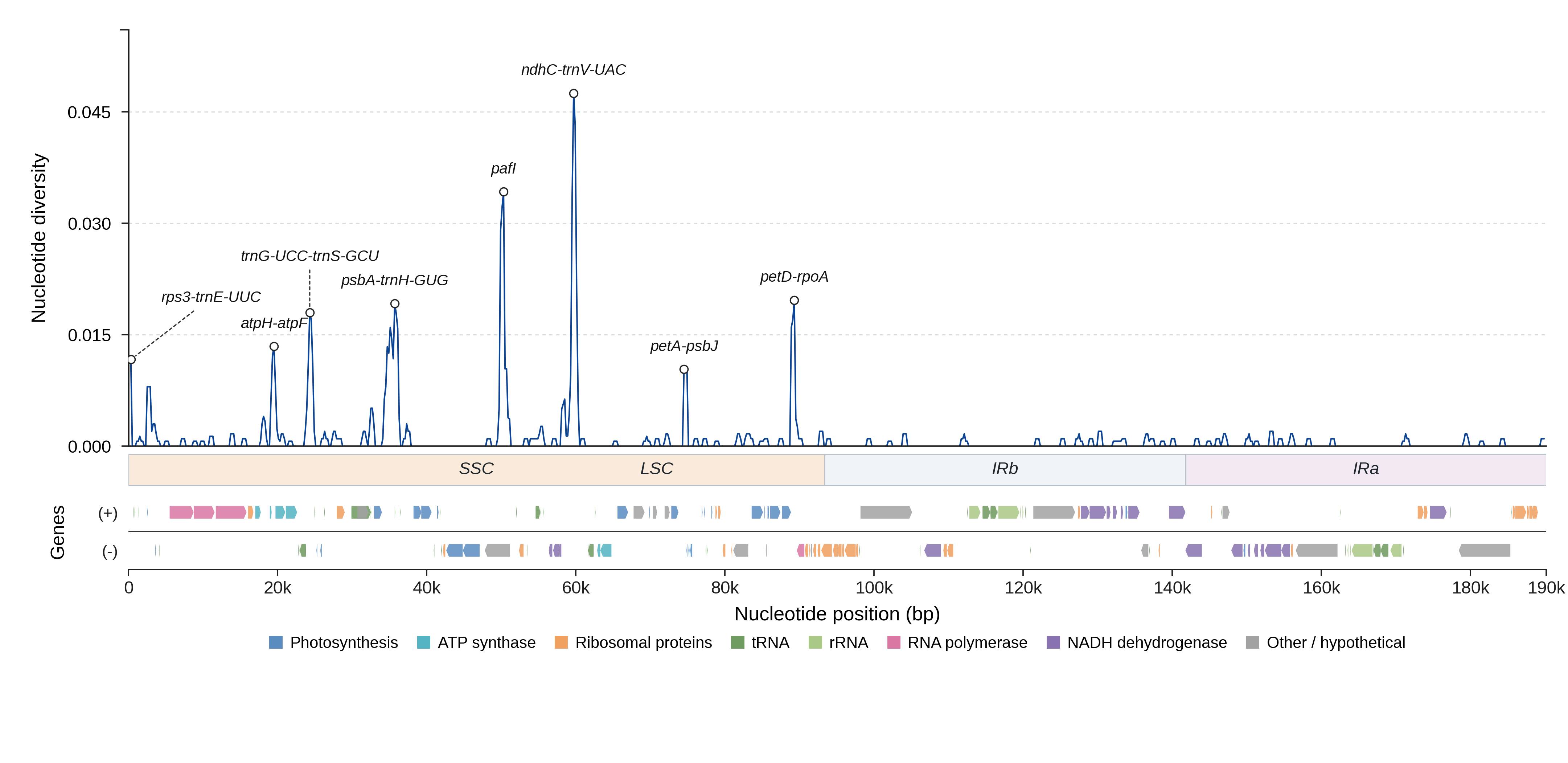 Sliding-window nucleotide diversity