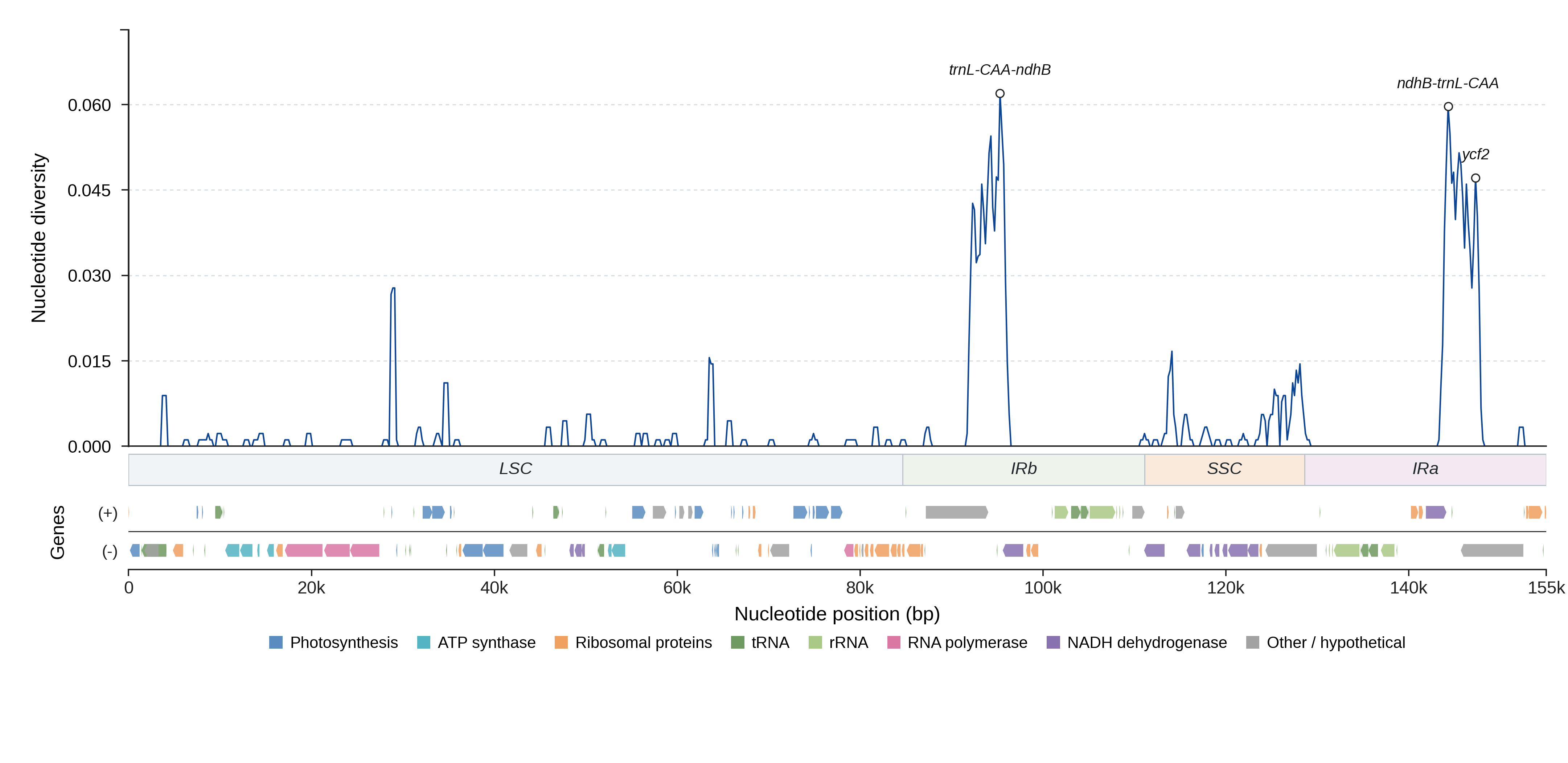 Sliding-window nucleotide diversity