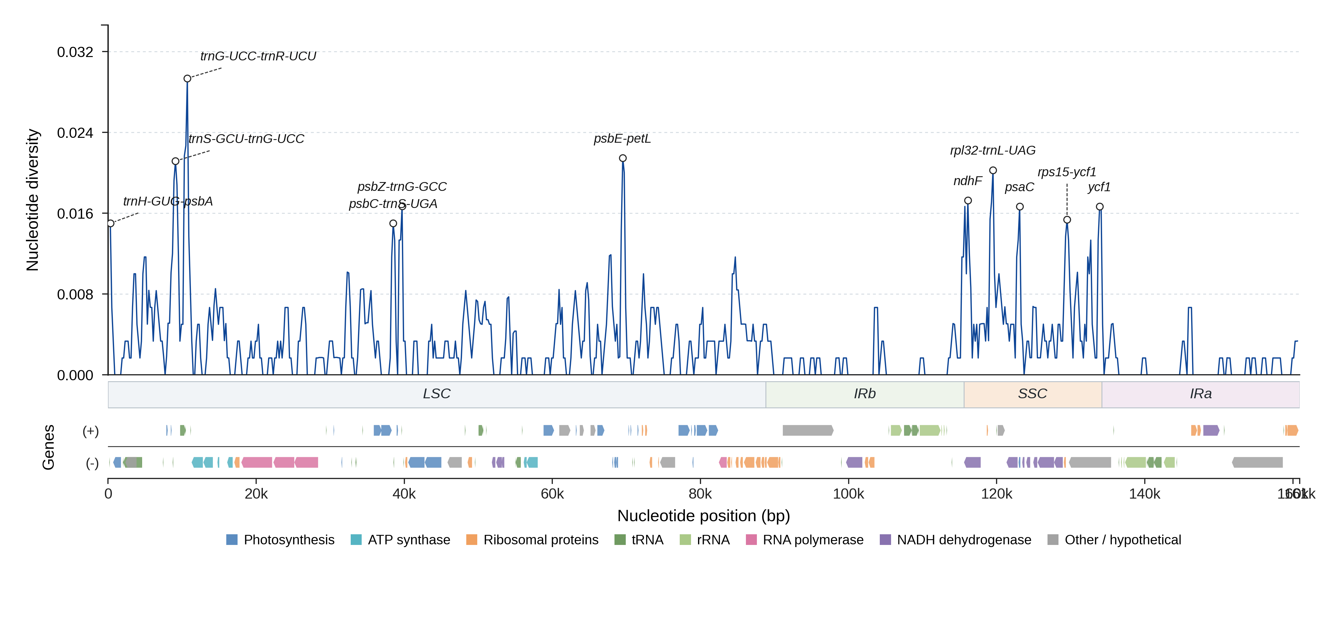 Sliding-window nucleotide diversity