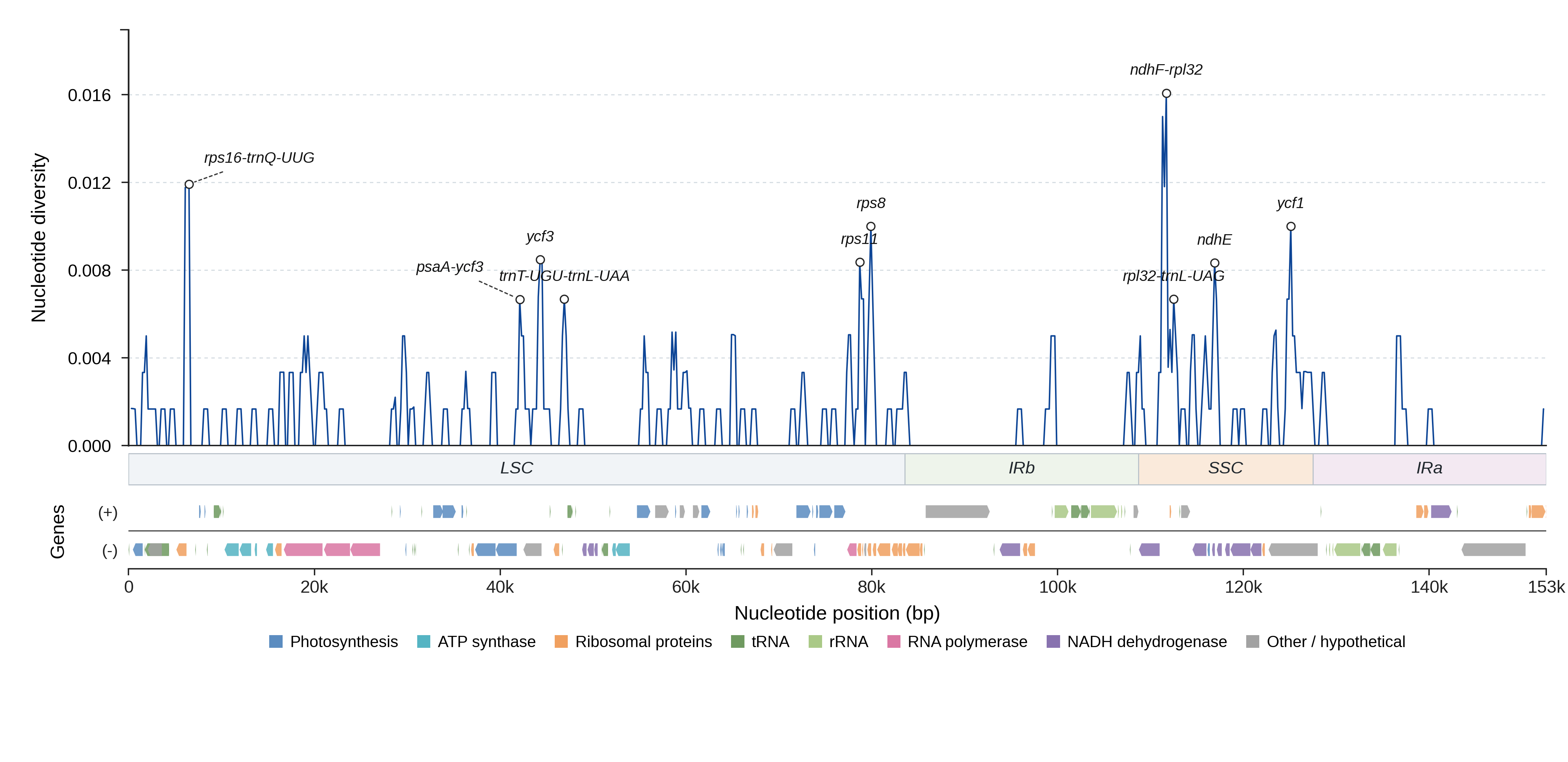 Sliding-window nucleotide diversity