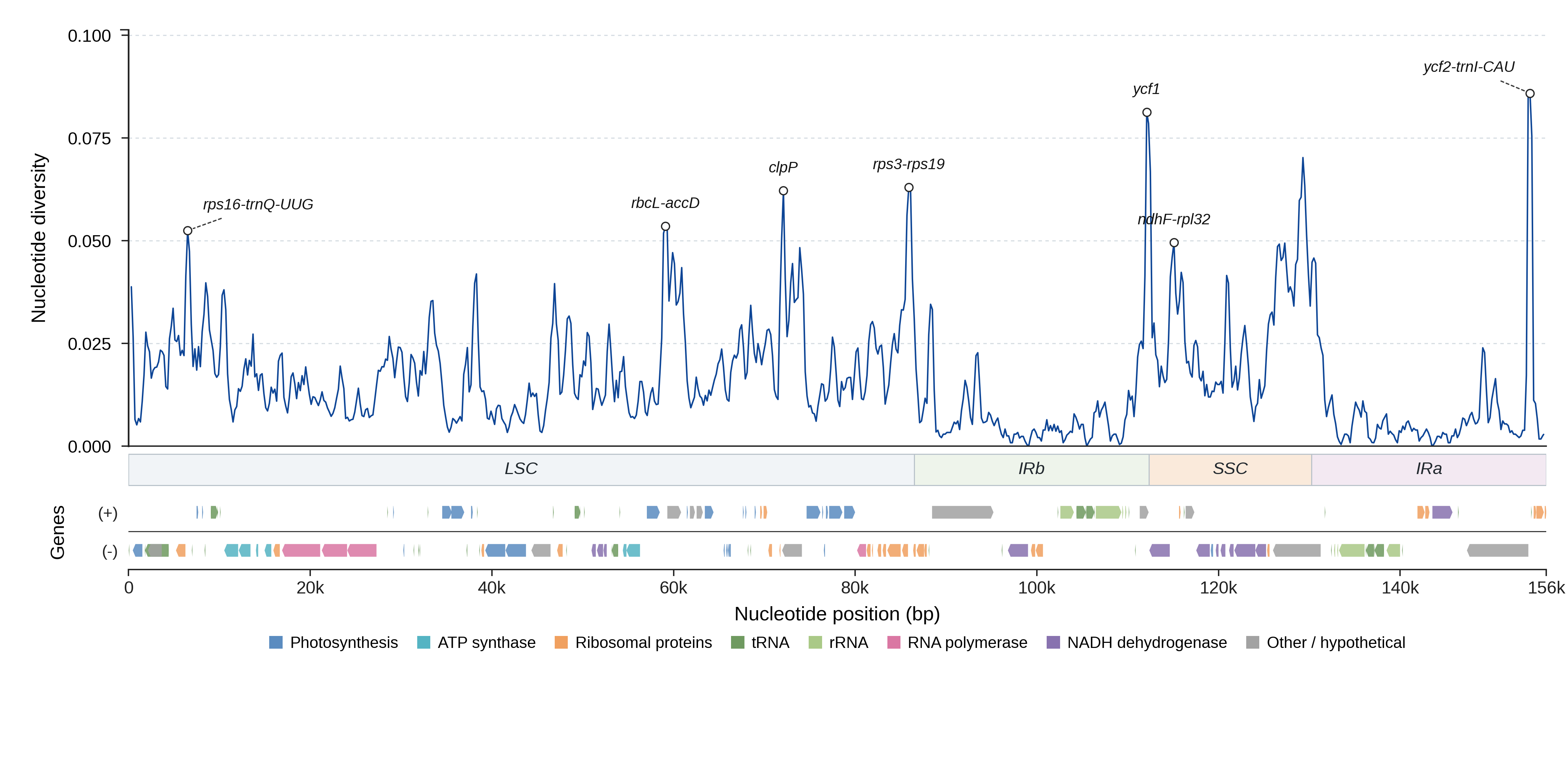 Sliding-window nucleotide diversity
