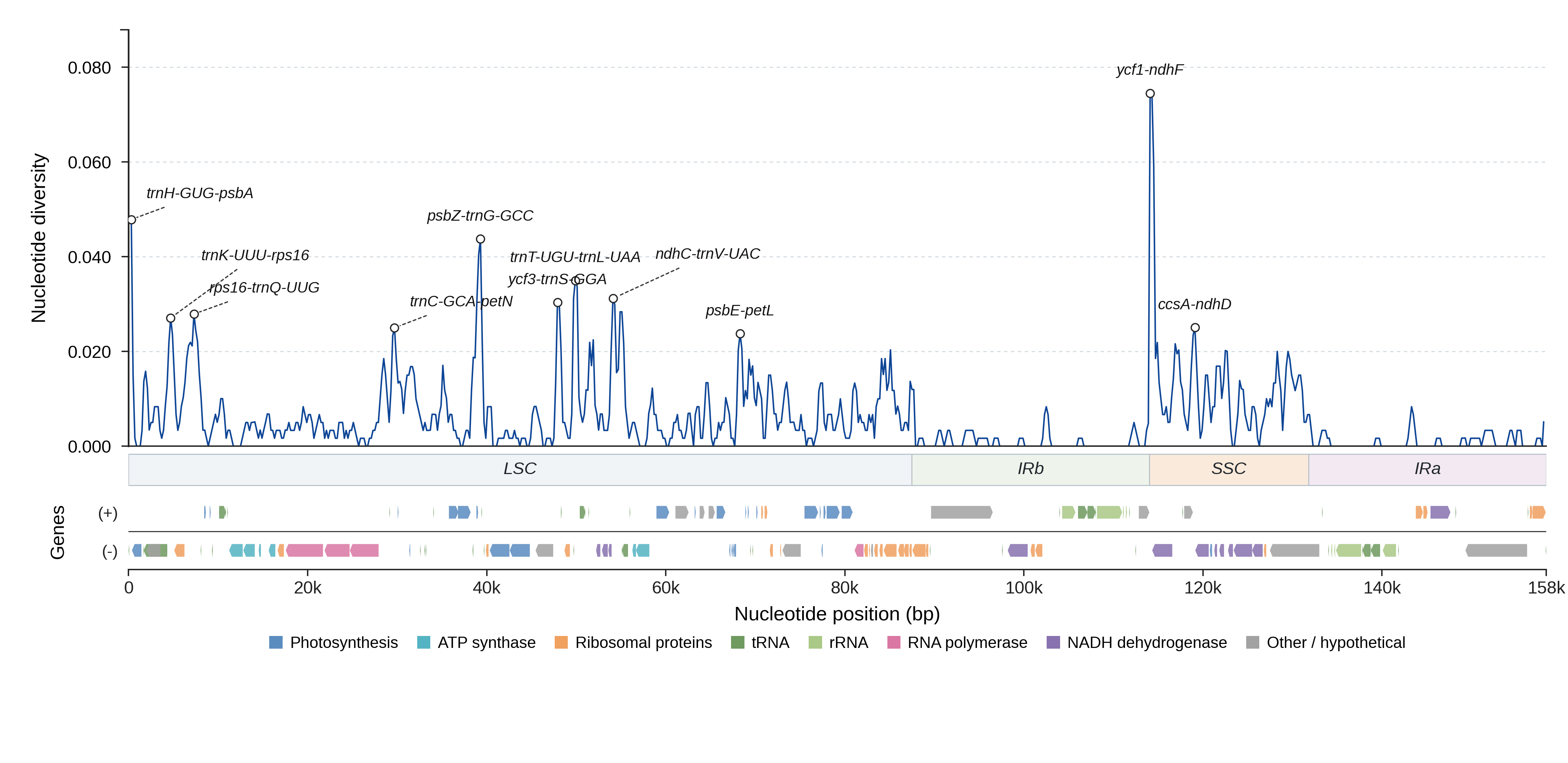 Sliding-window nucleotide diversity