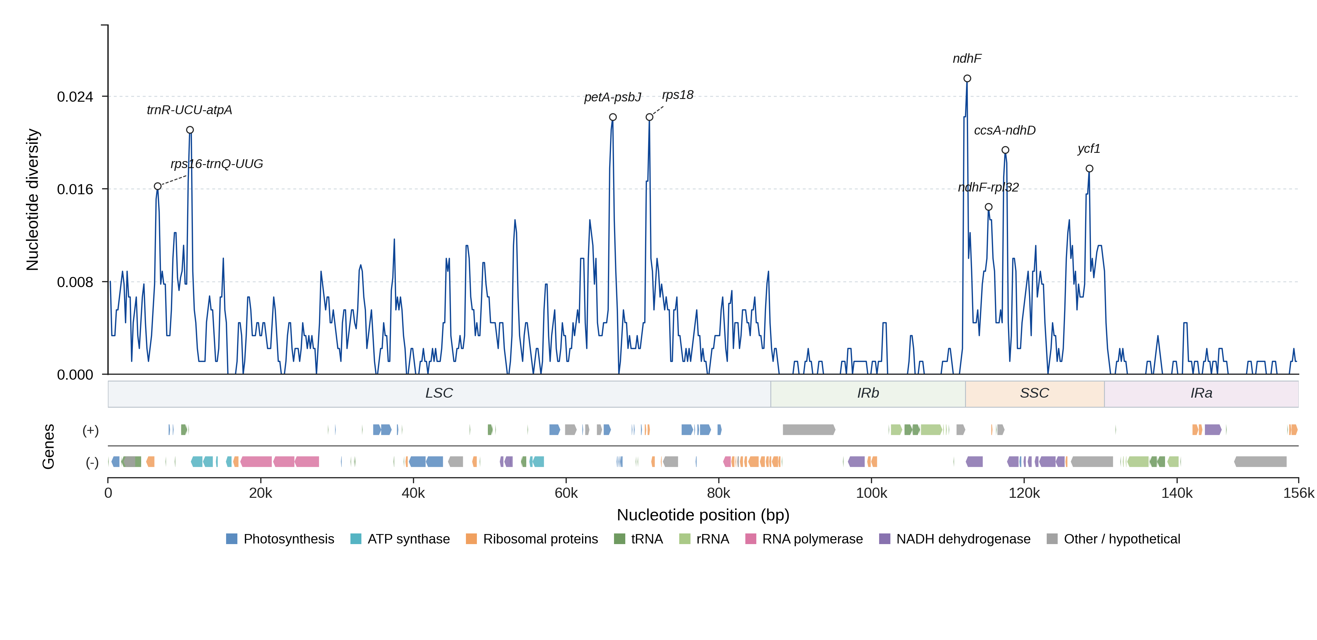 Sliding-window nucleotide diversity