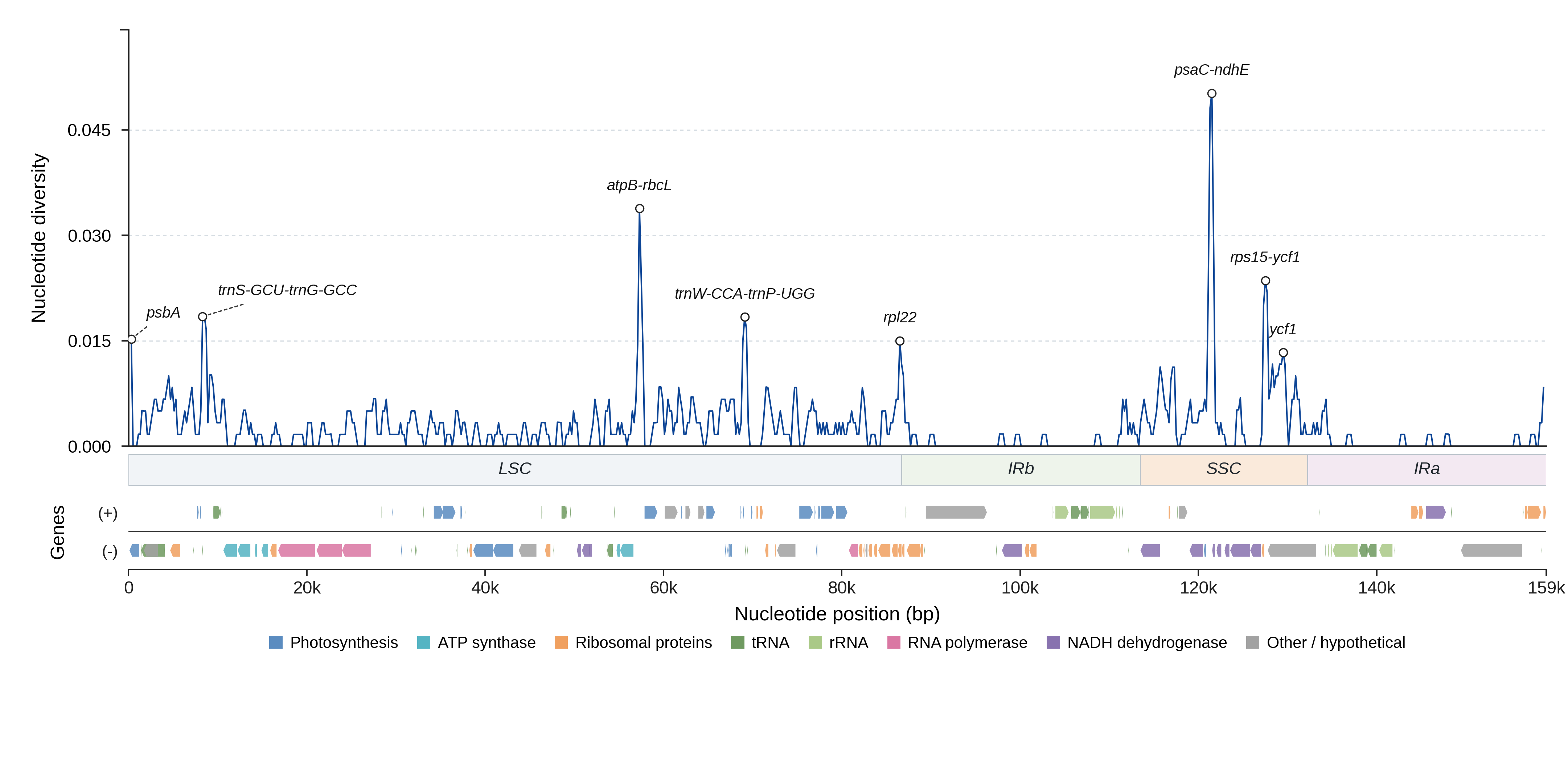 Sliding-window nucleotide diversity