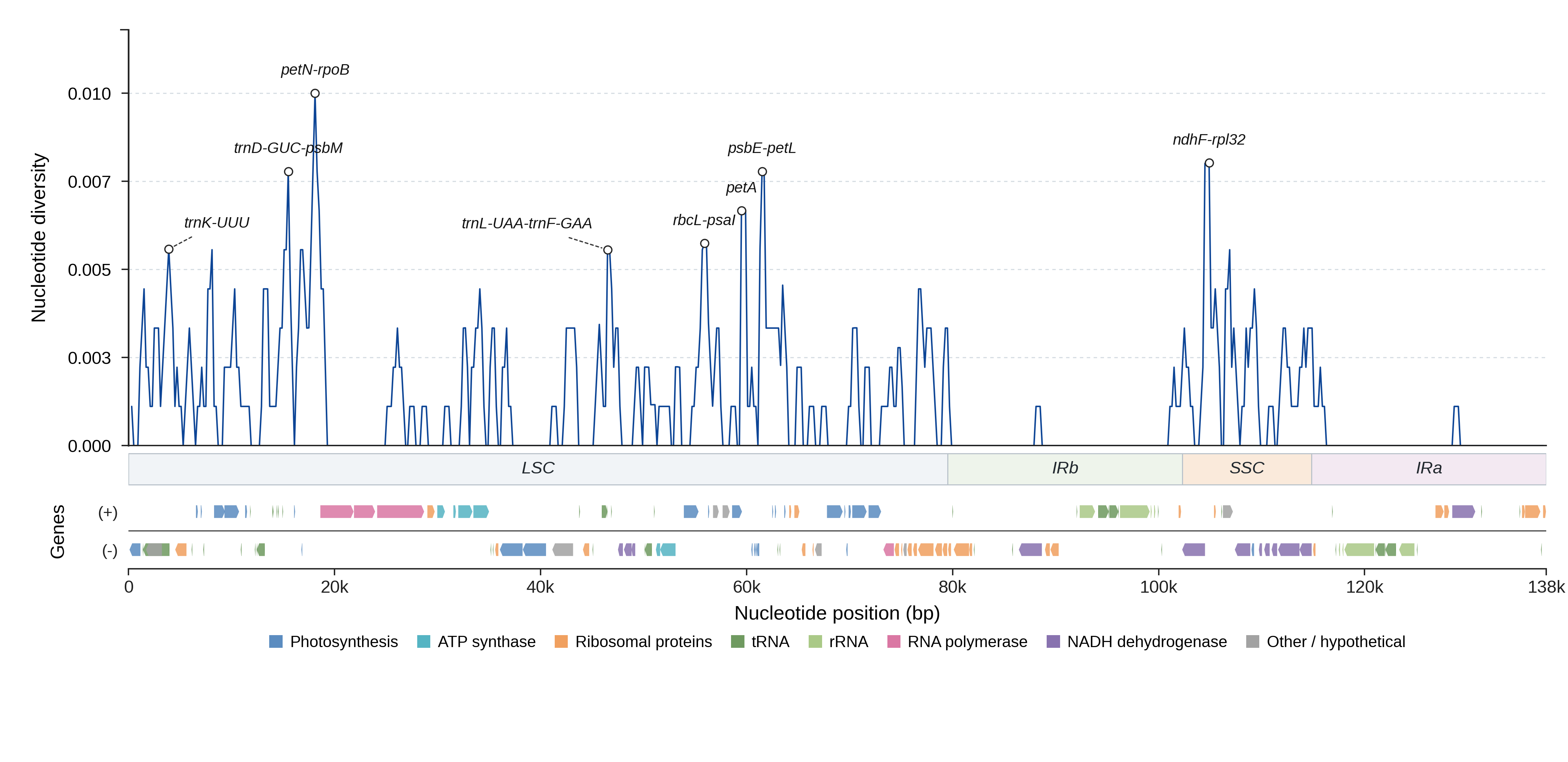Sliding-window nucleotide diversity