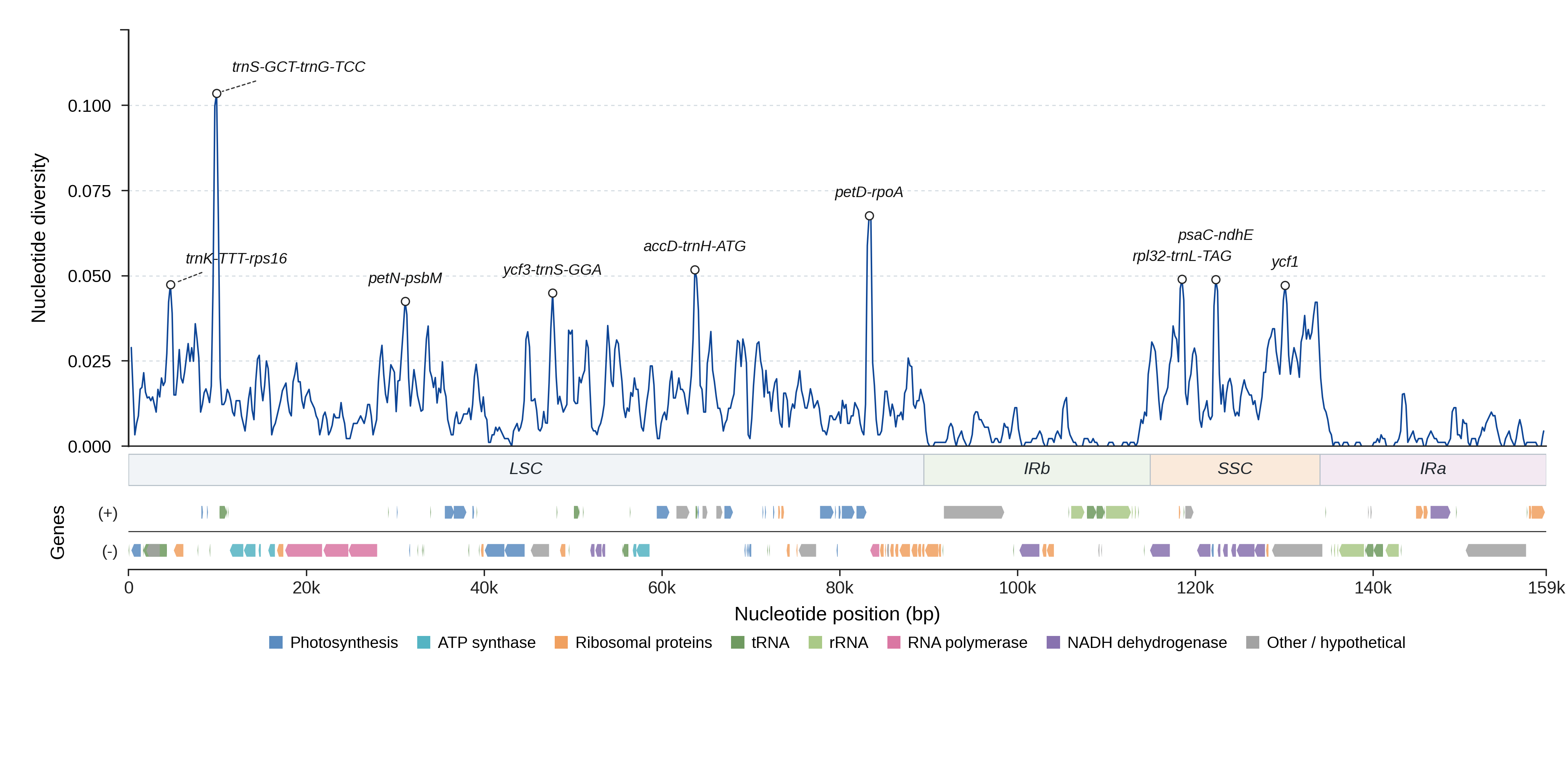 Sliding-window nucleotide diversity