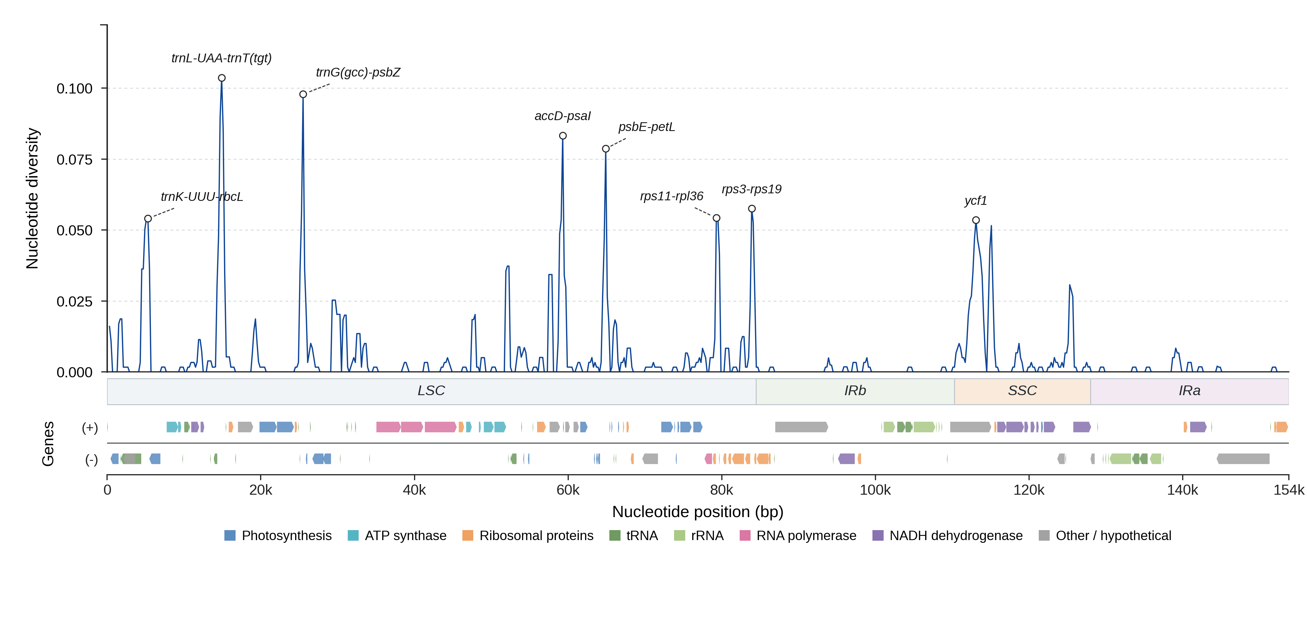 Sliding-window nucleotide diversity