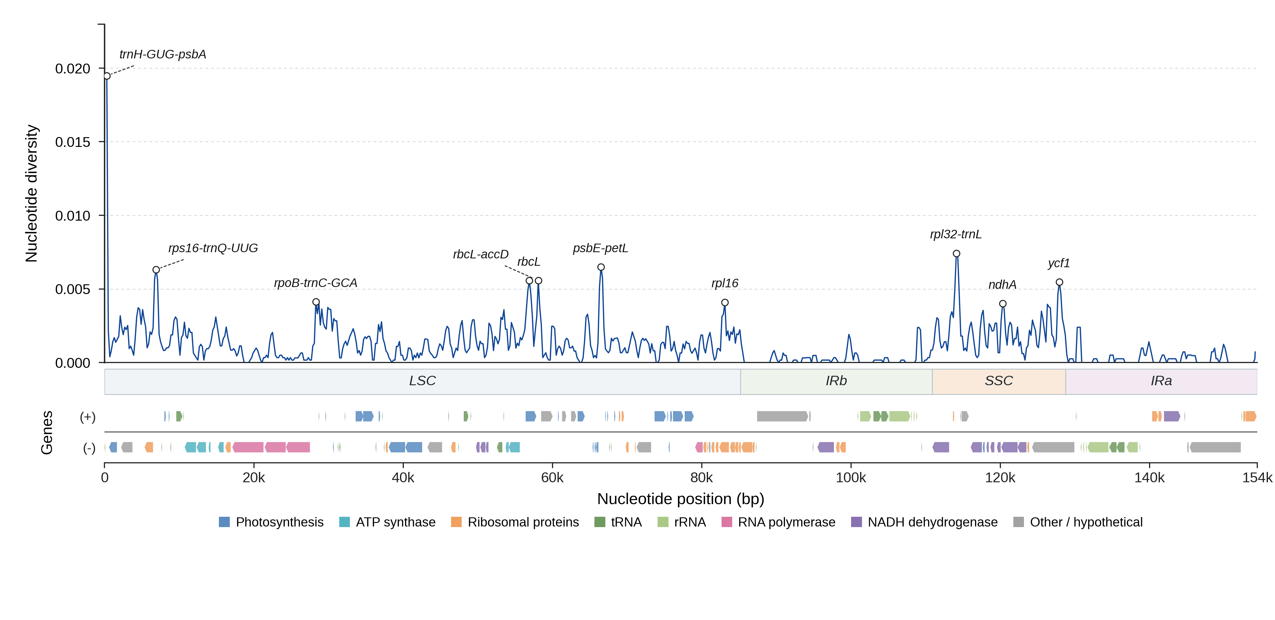 Sliding-window nucleotide diversity