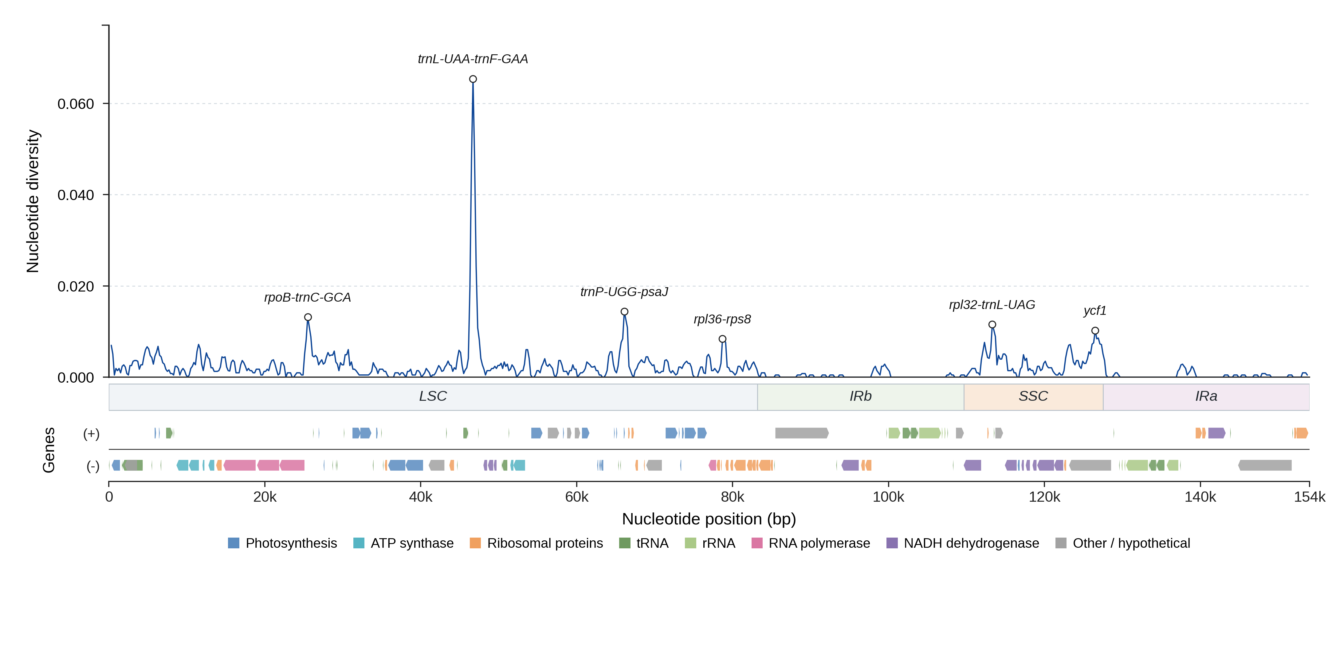 Sliding-window nucleotide diversity