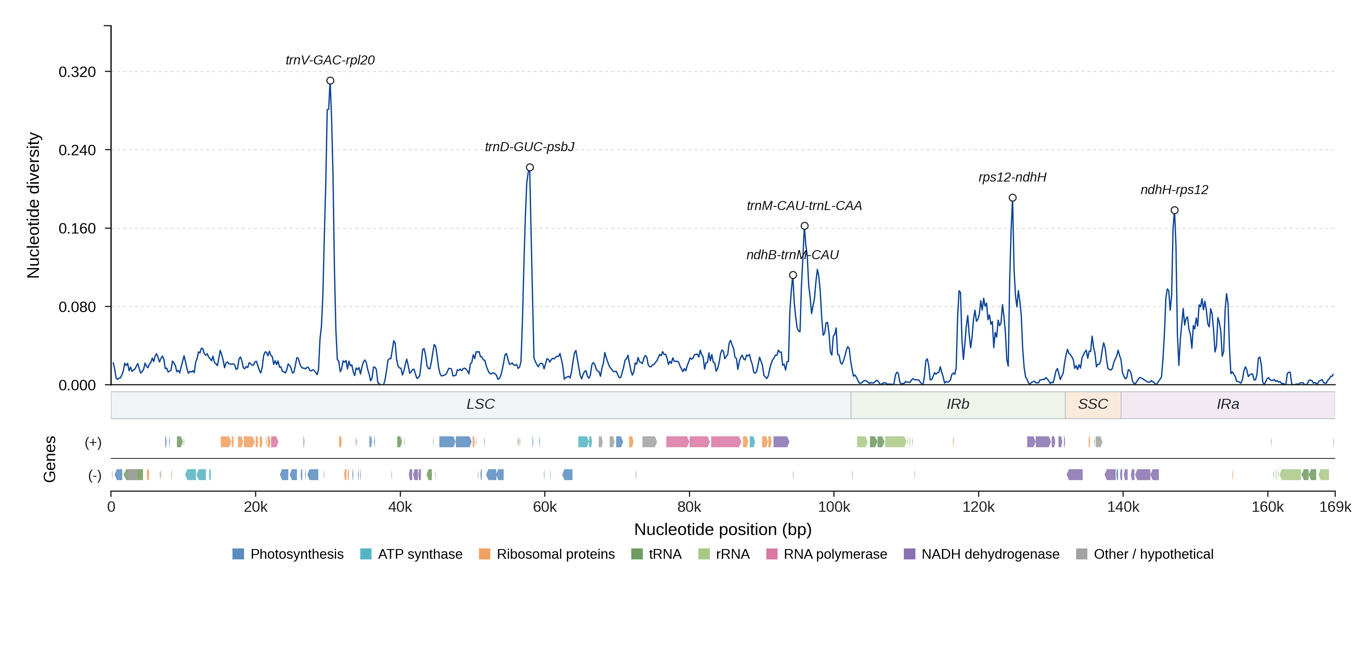 Sliding-window nucleotide diversity