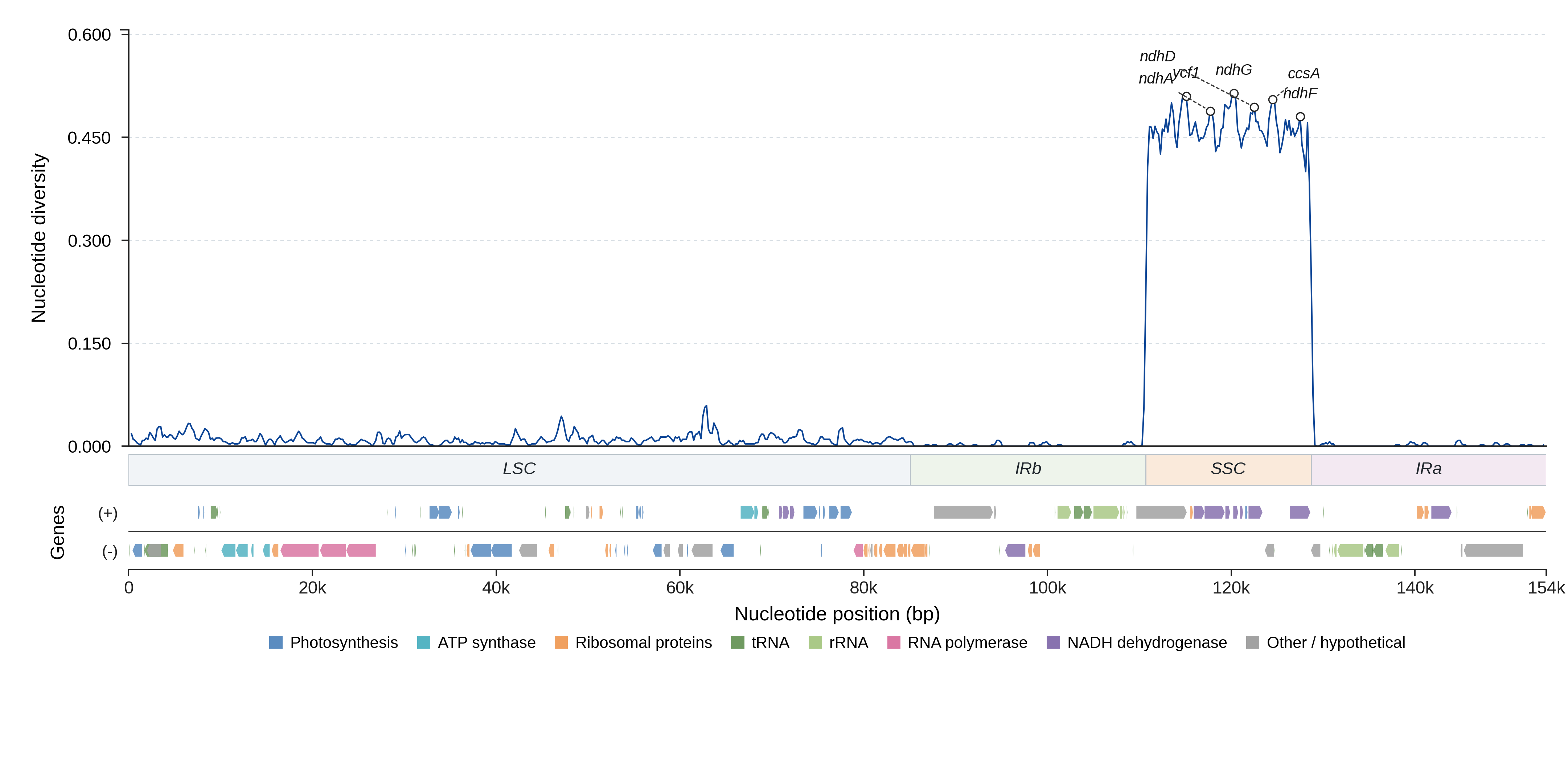 Sliding-window nucleotide diversity