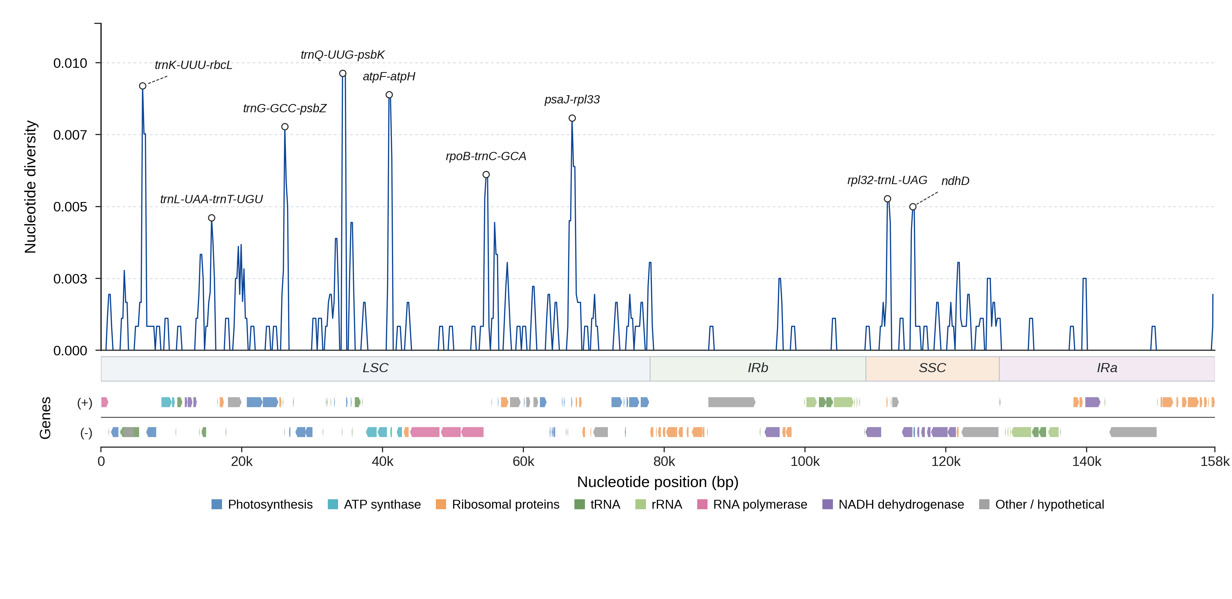 Sliding-window nucleotide diversity