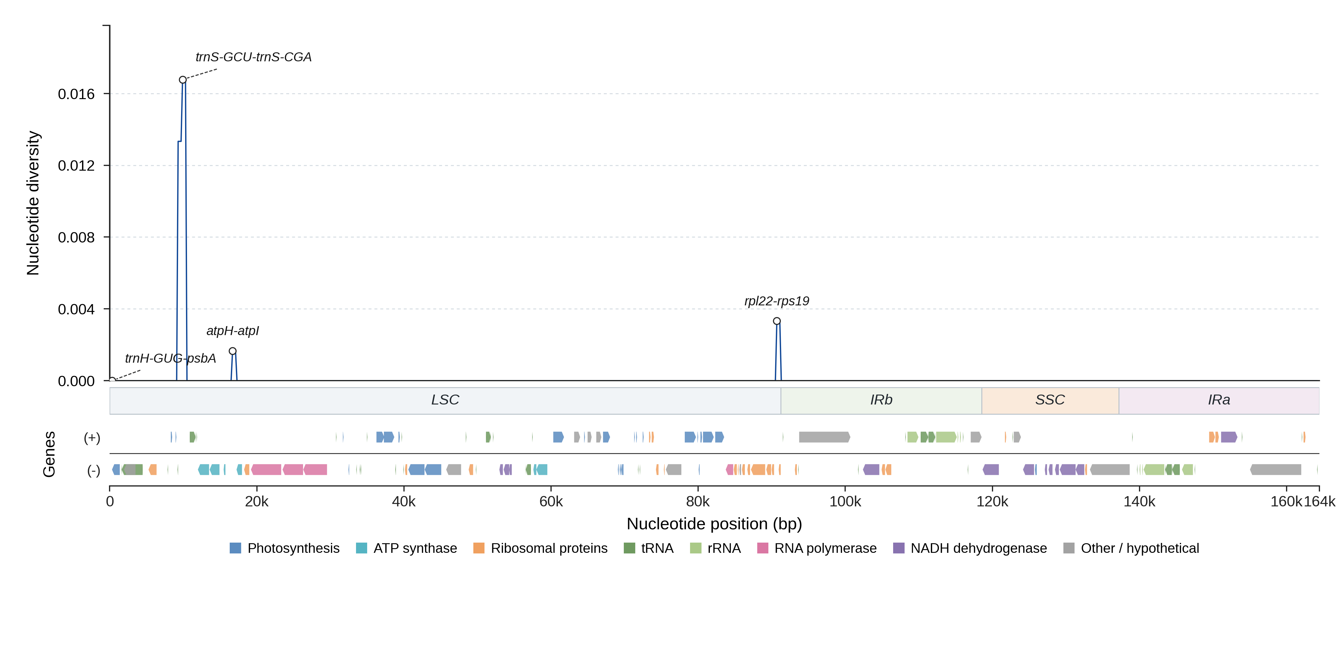 Sliding-window nucleotide diversity