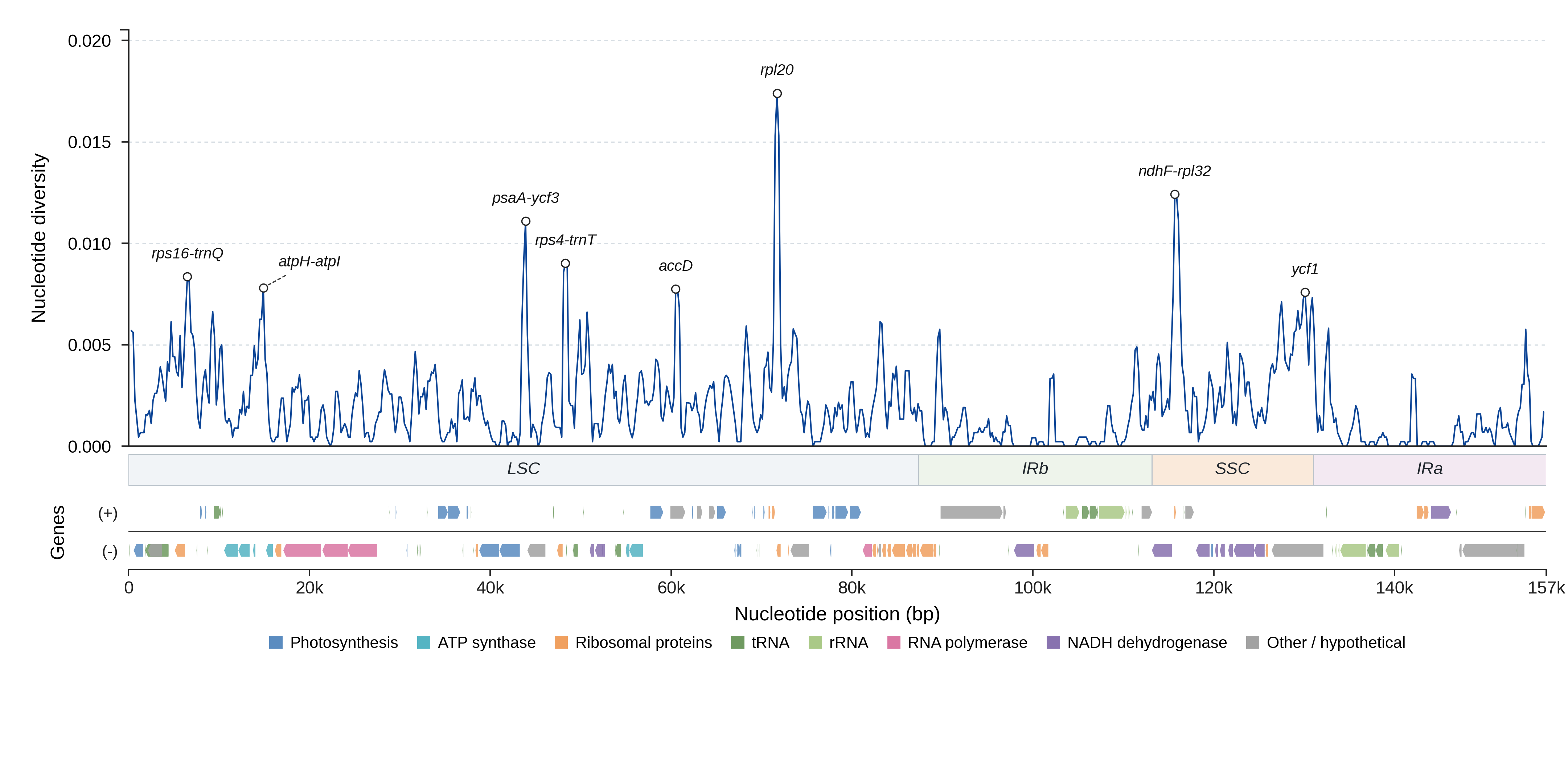 Sliding-window nucleotide diversity