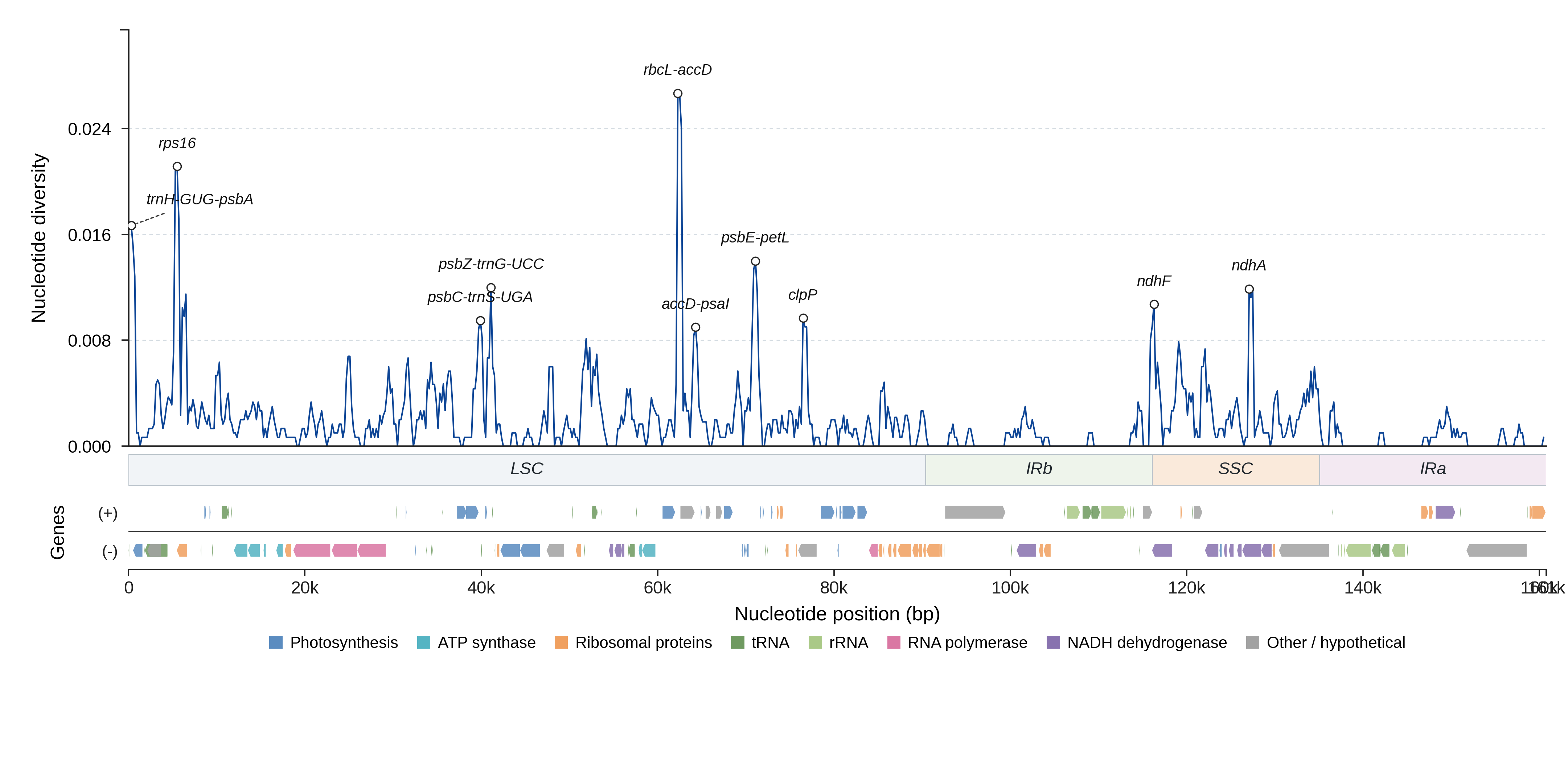 Sliding-window nucleotide diversity