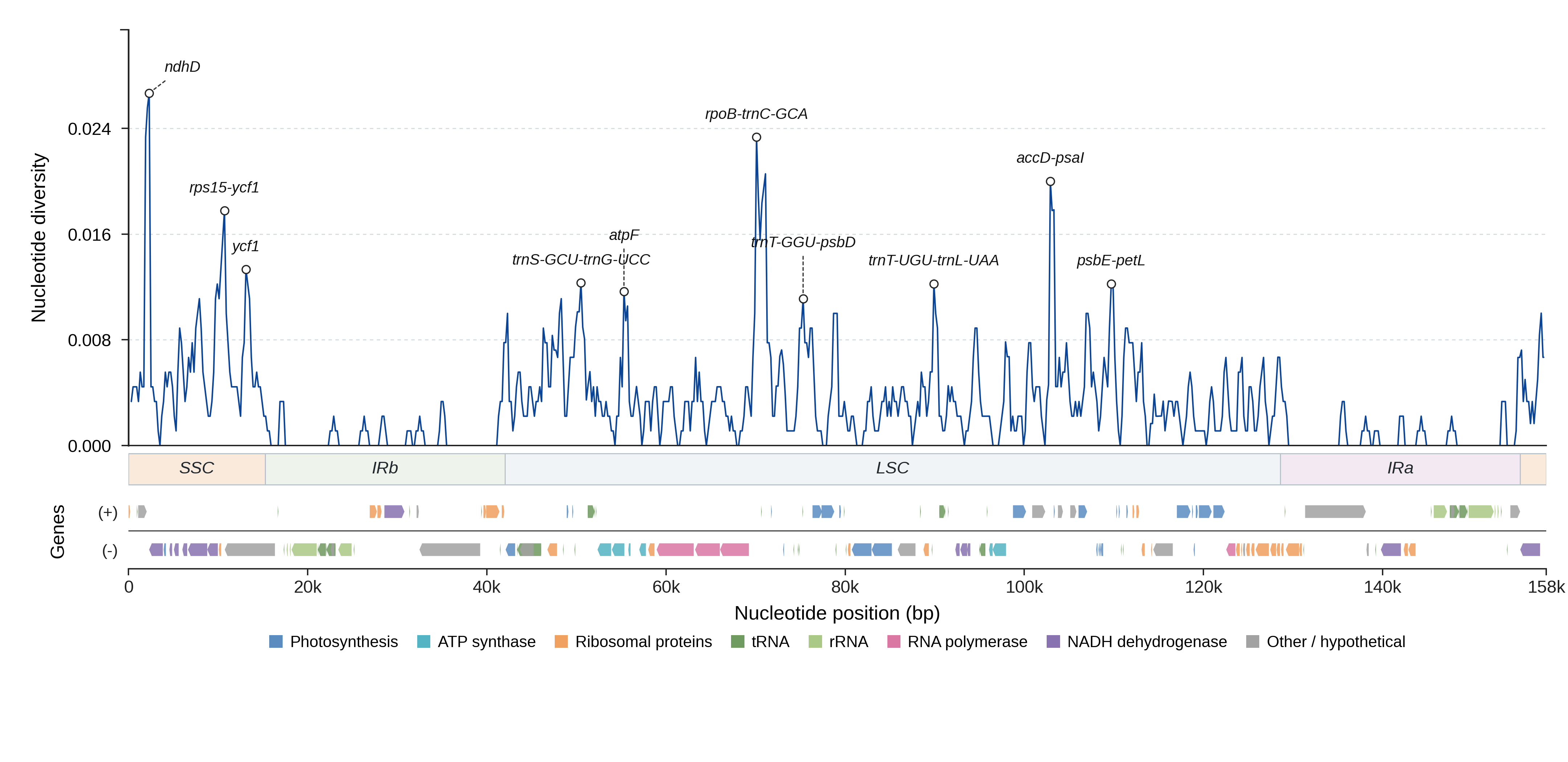 Sliding-window nucleotide diversity