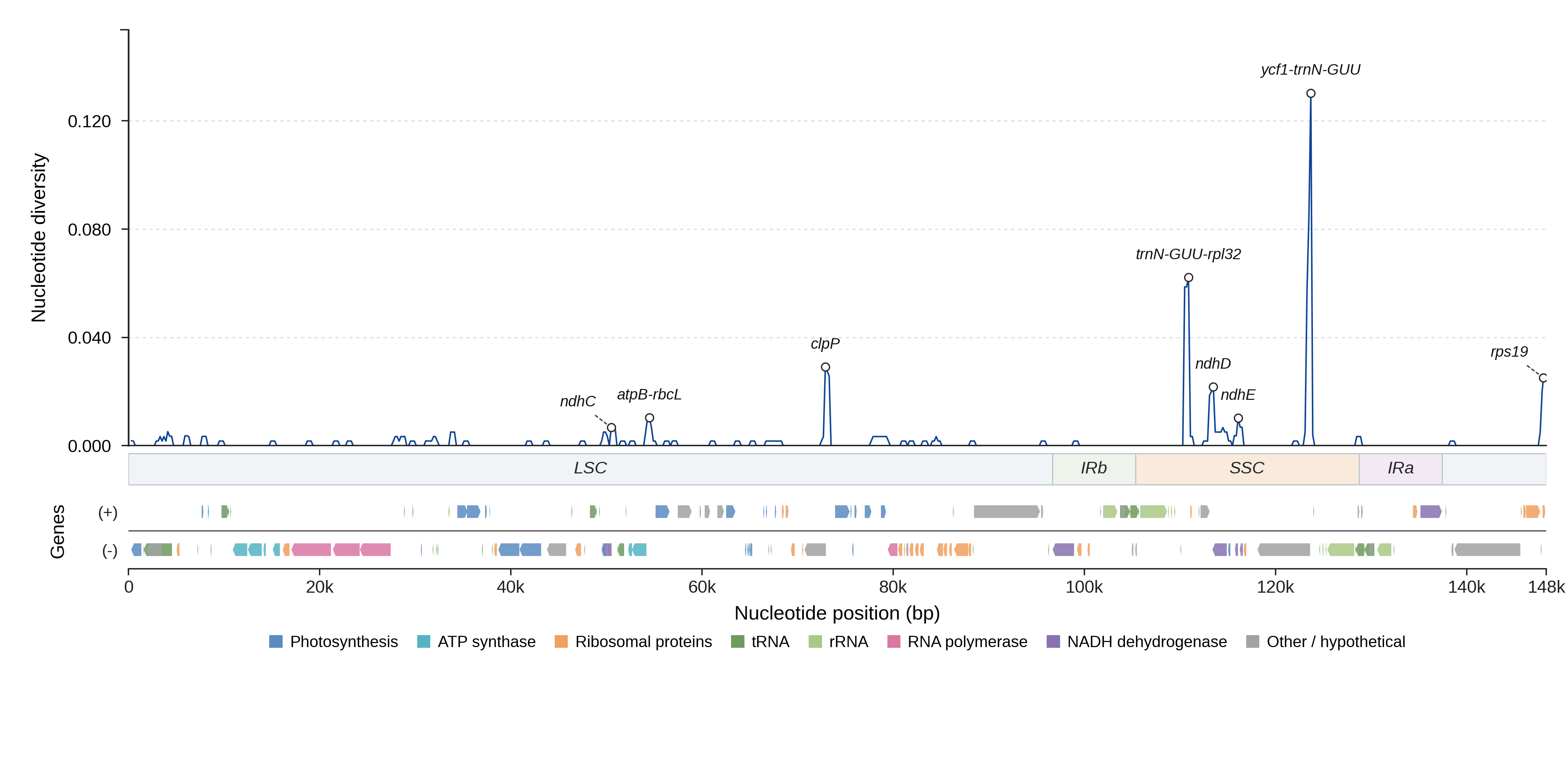 Sliding-window nucleotide diversity
