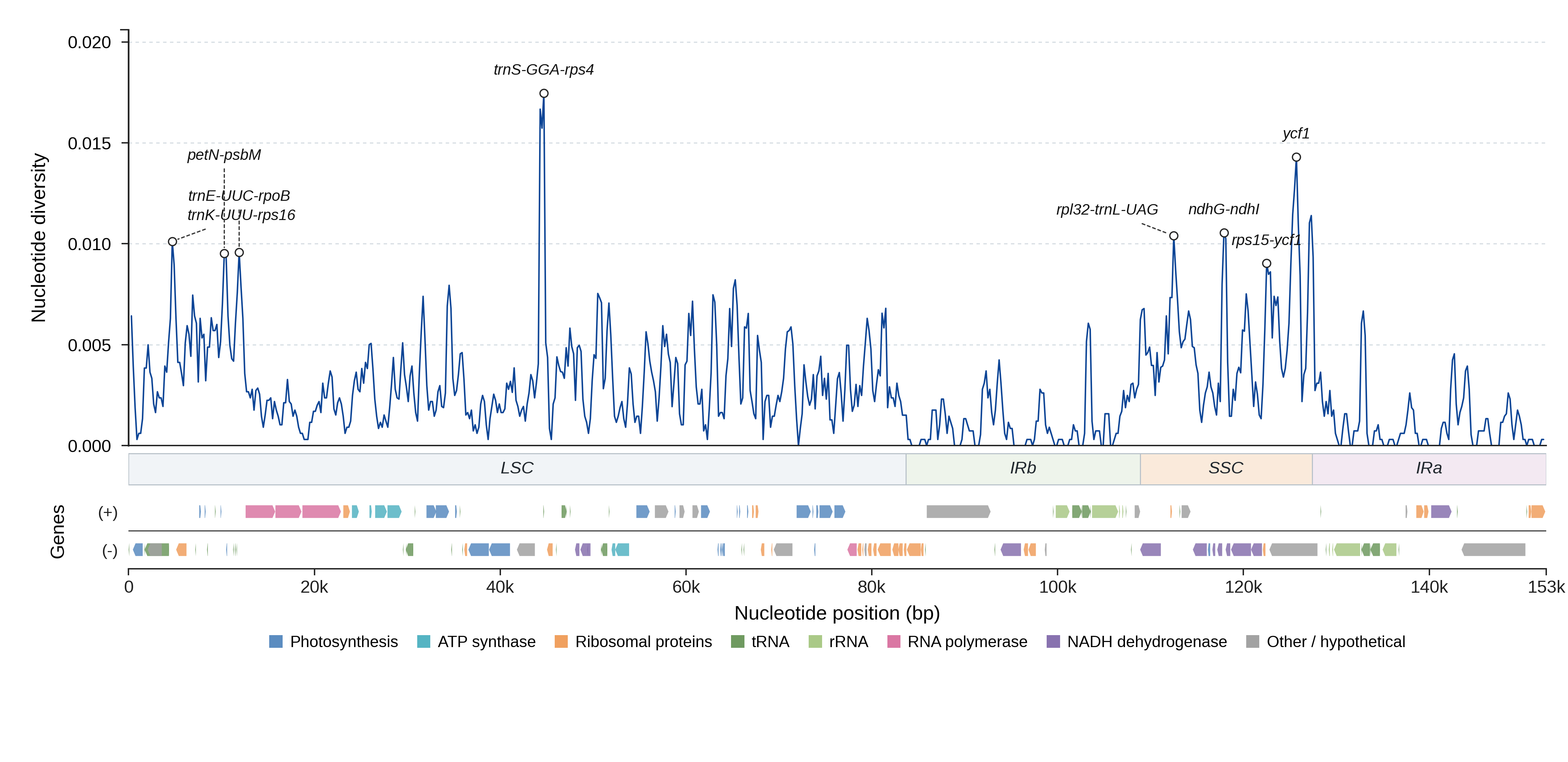 Sliding-window nucleotide diversity
