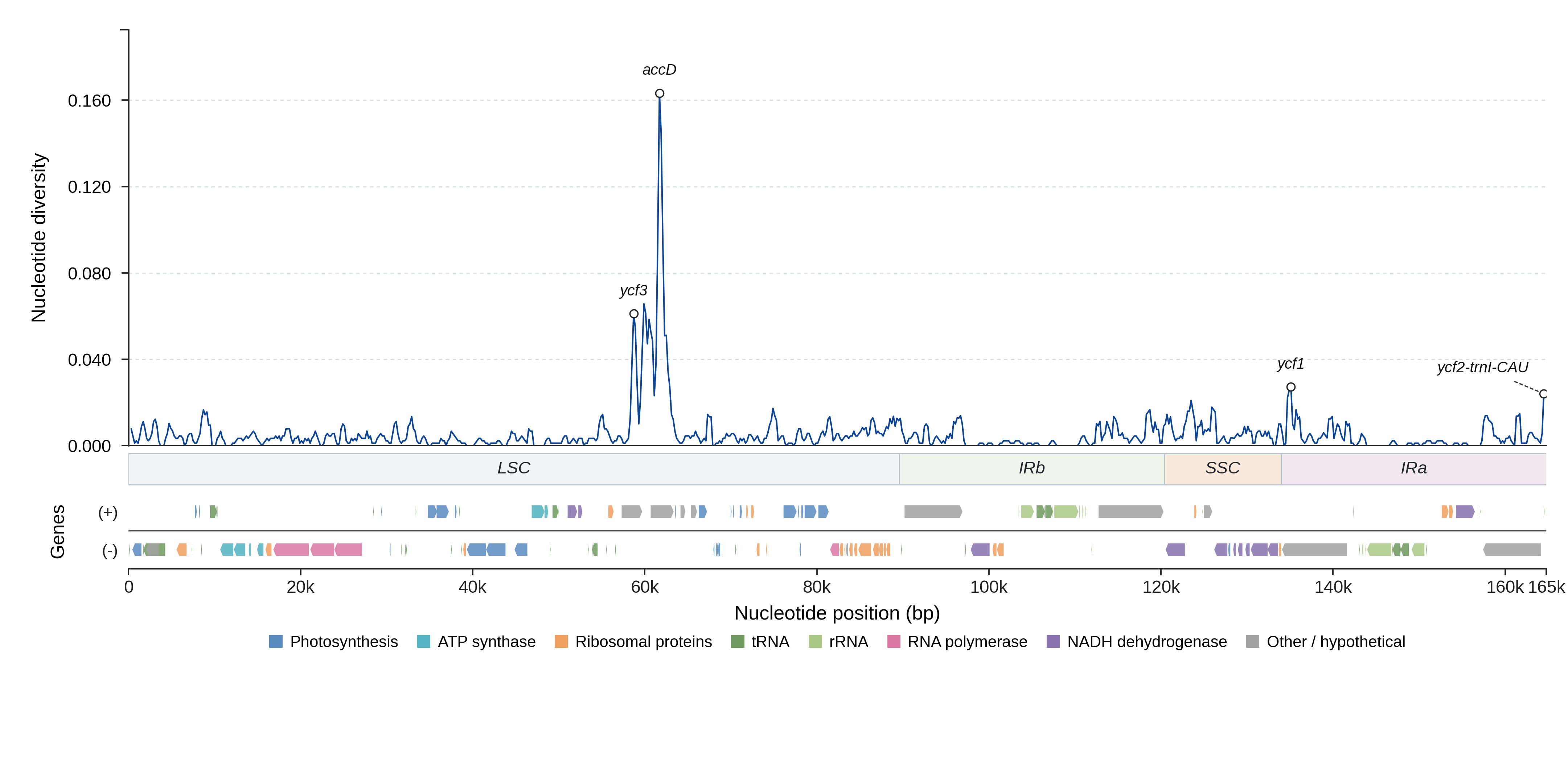Sliding-window nucleotide diversity