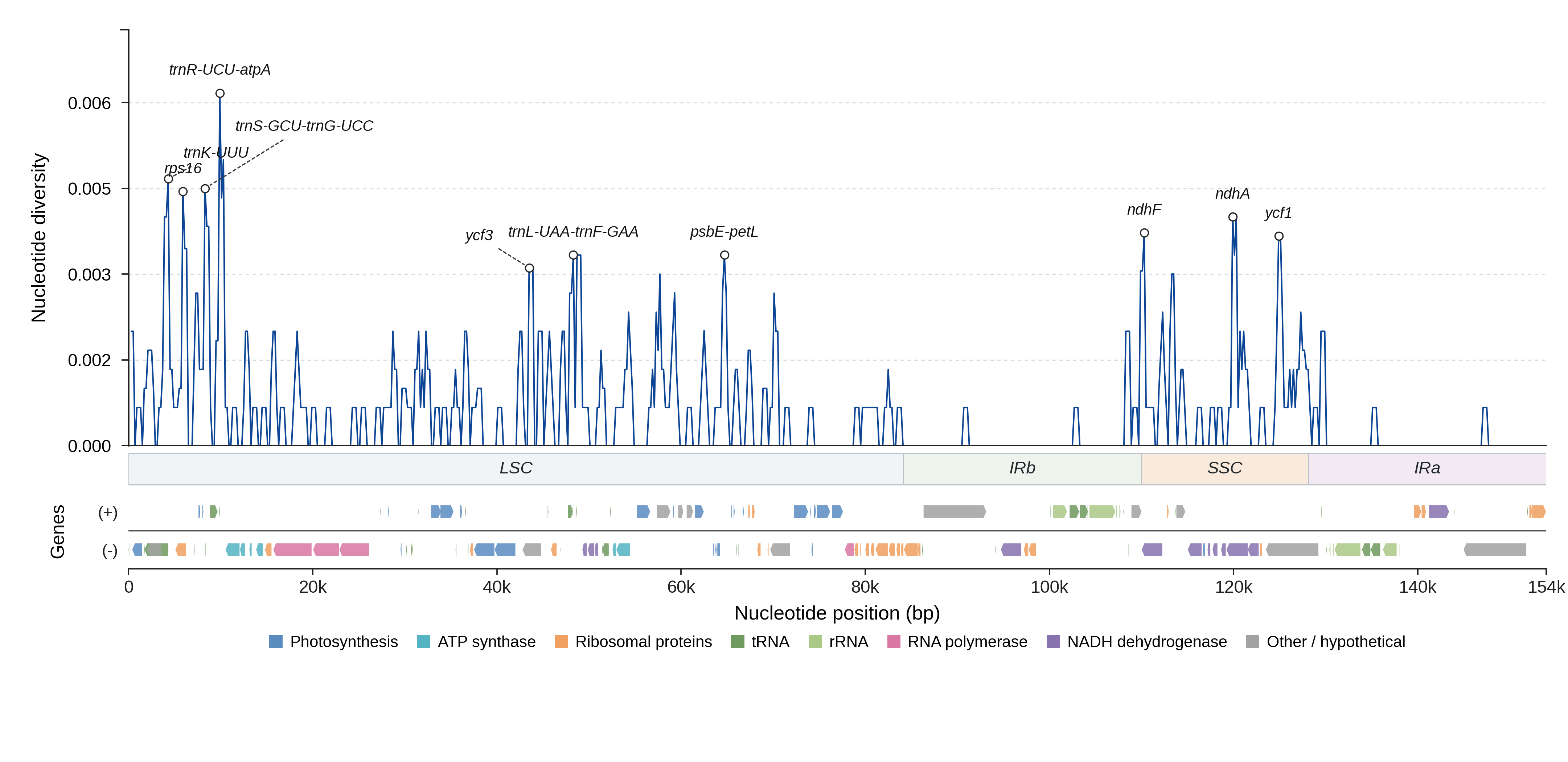 Sliding-window nucleotide diversity