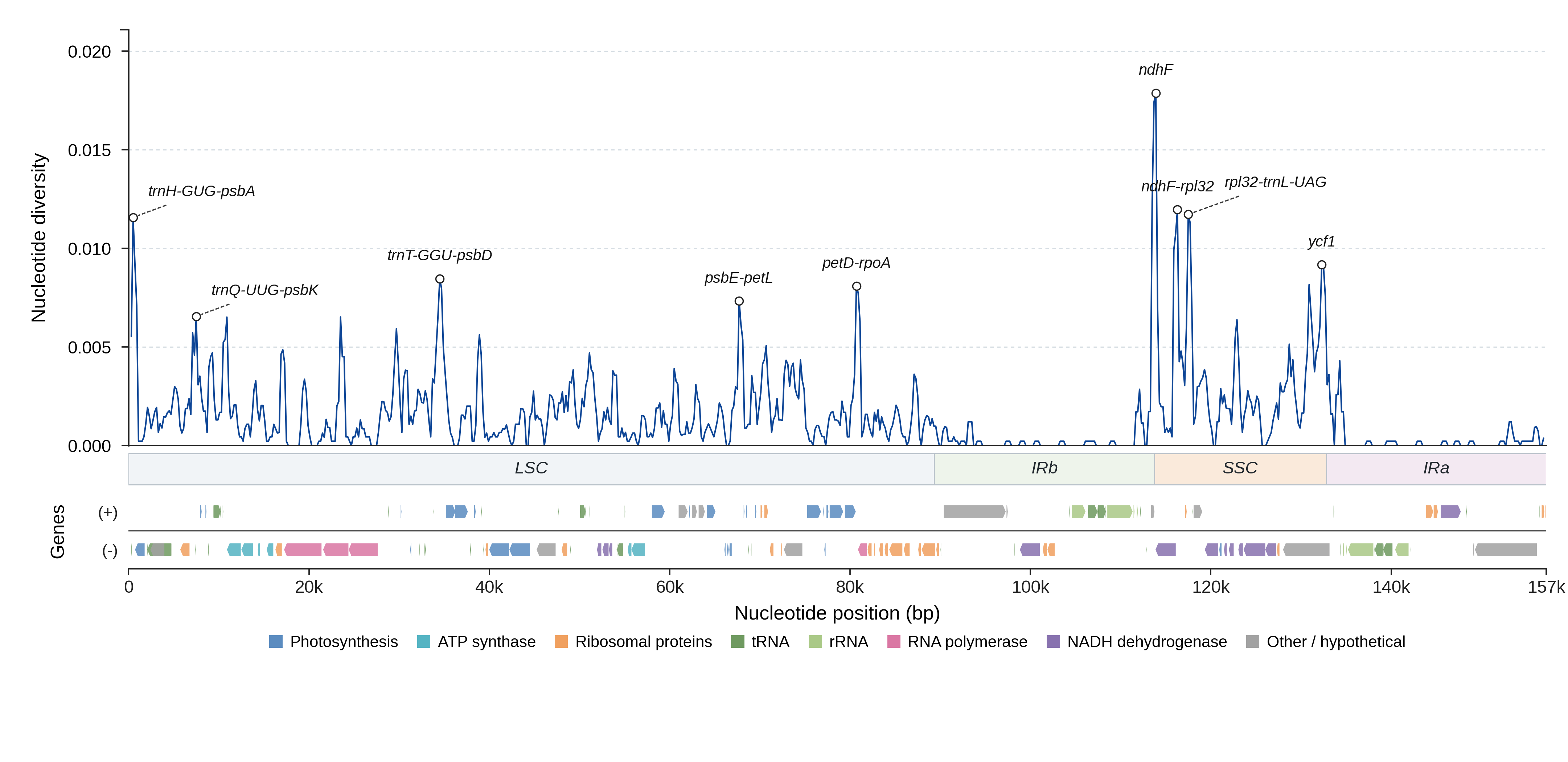 Sliding-window nucleotide diversity