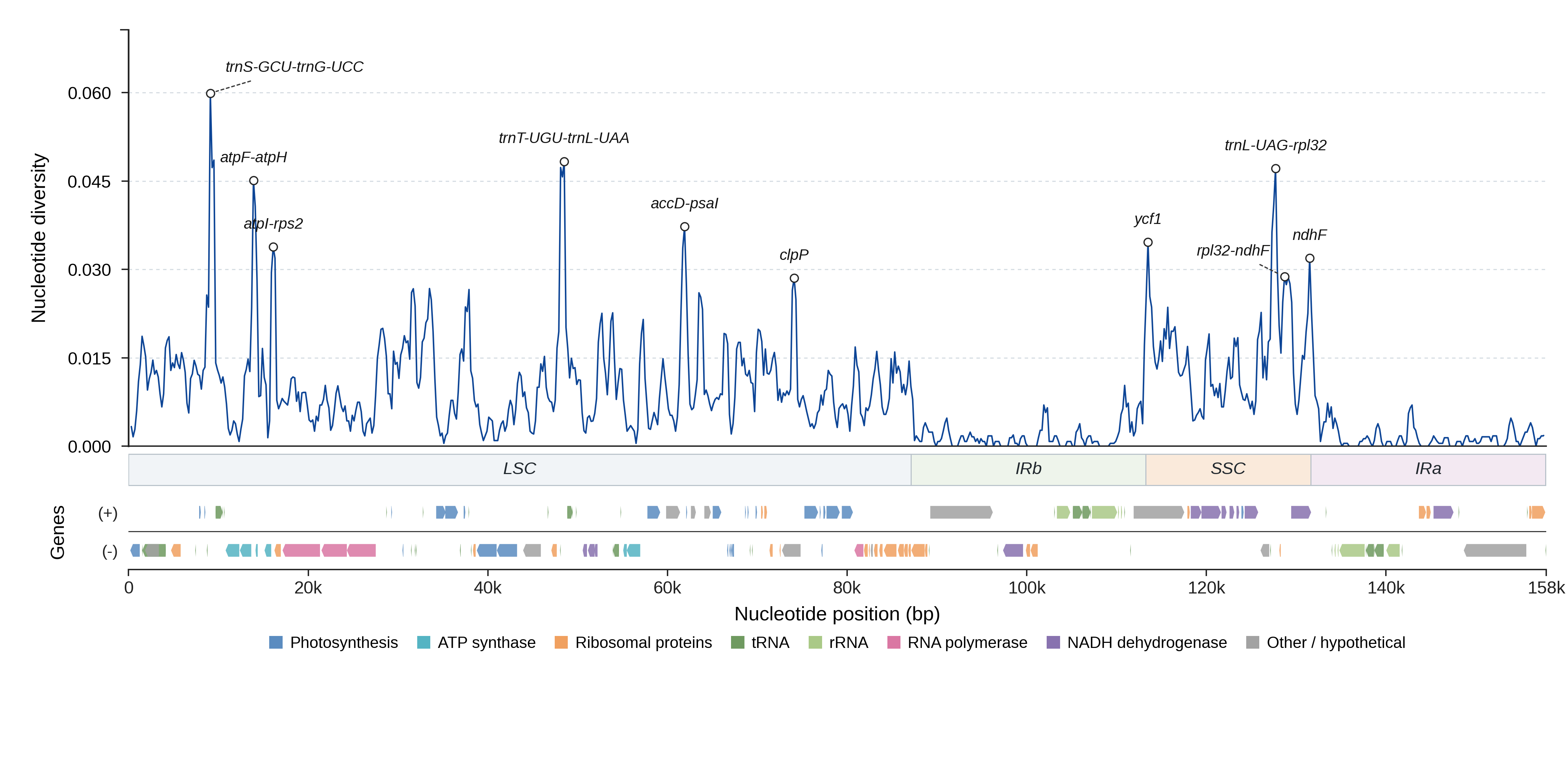 Sliding-window nucleotide diversity