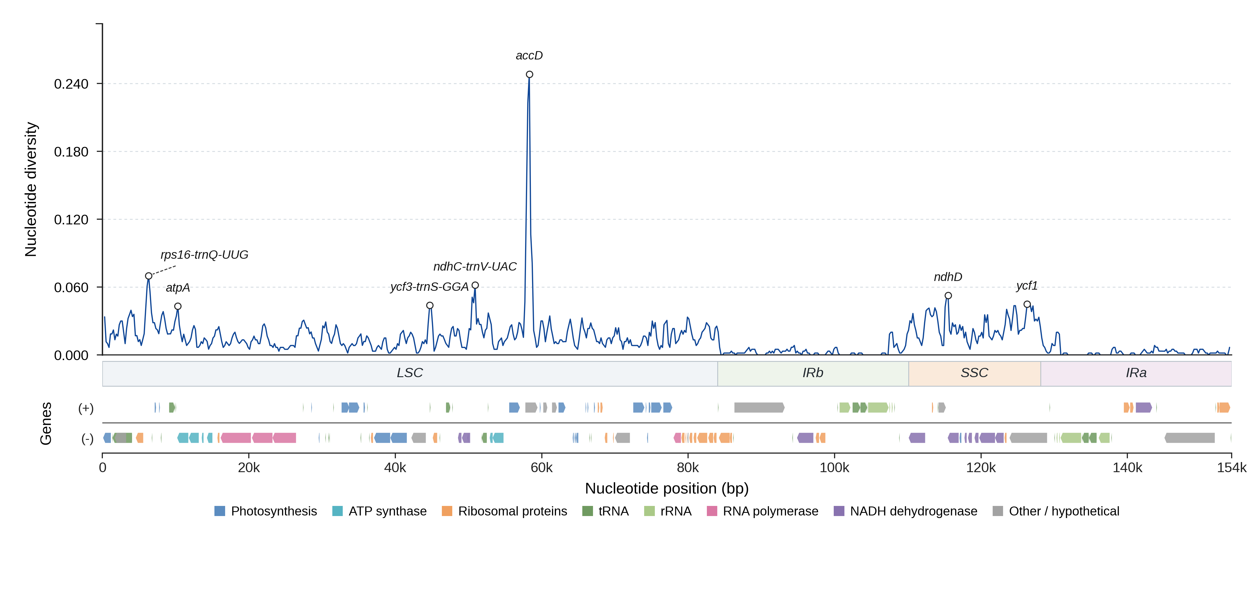 Sliding-window nucleotide diversity
