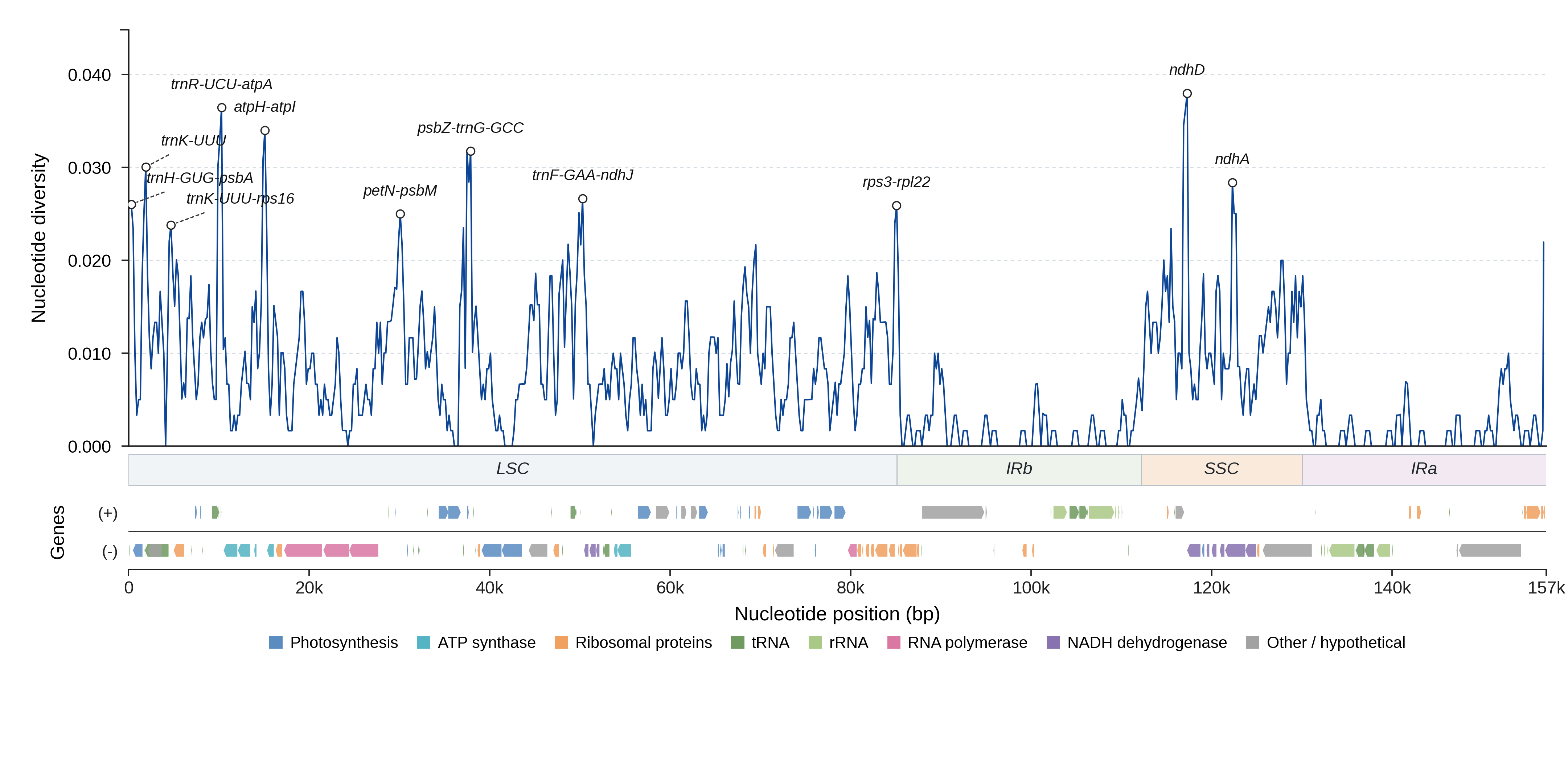 Sliding-window nucleotide diversity