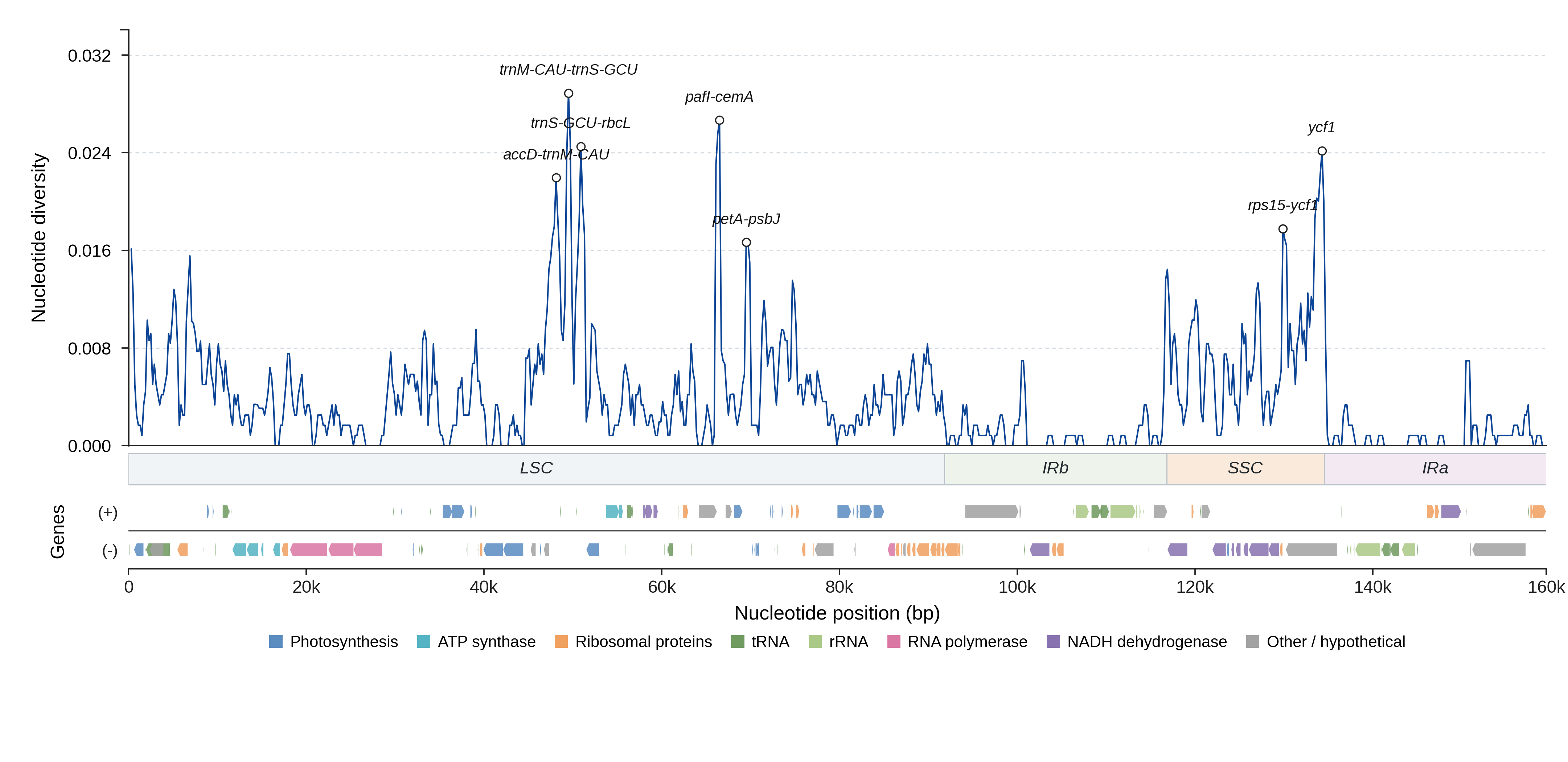 Sliding-window nucleotide diversity