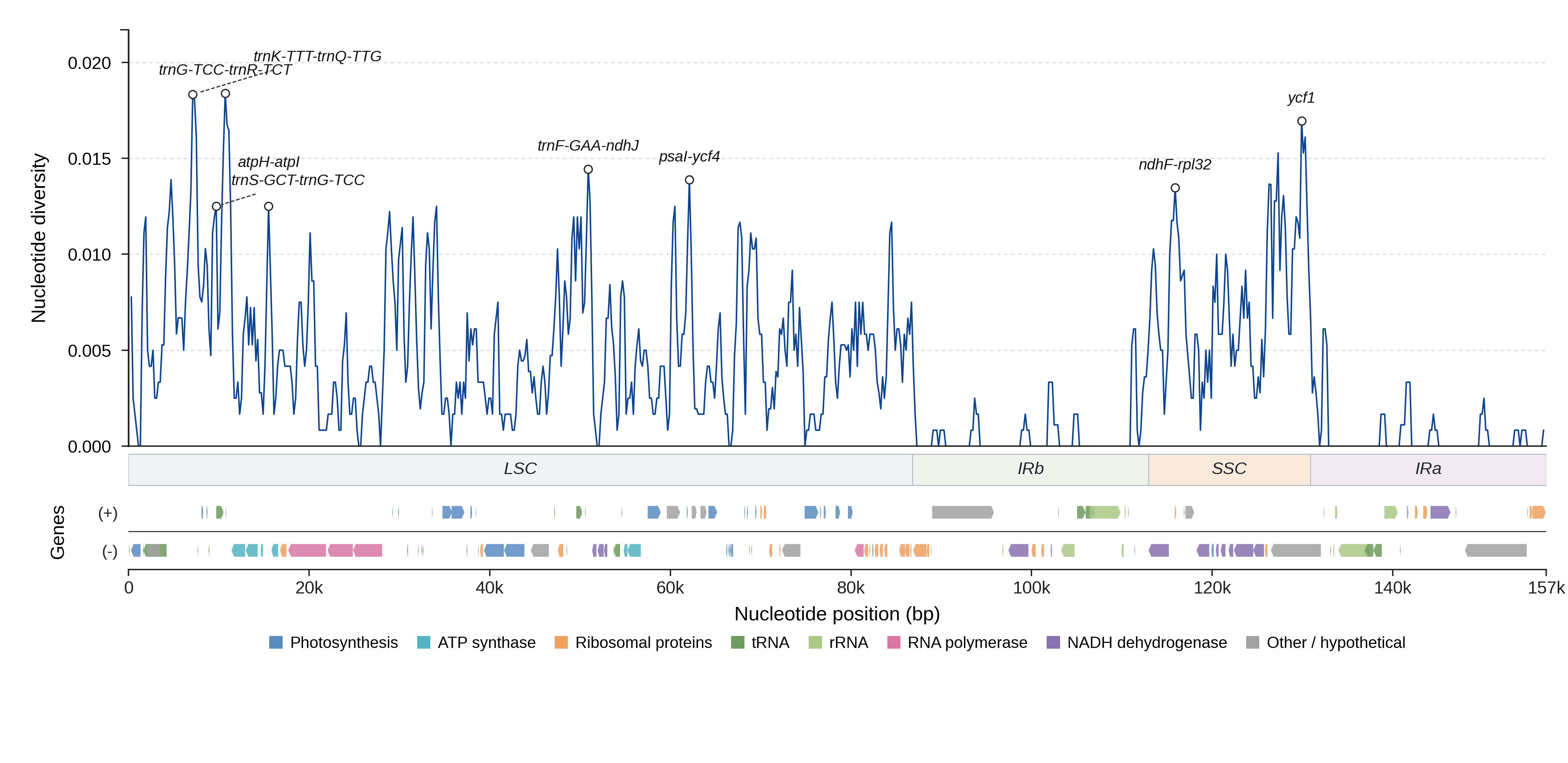 Sliding-window nucleotide diversity