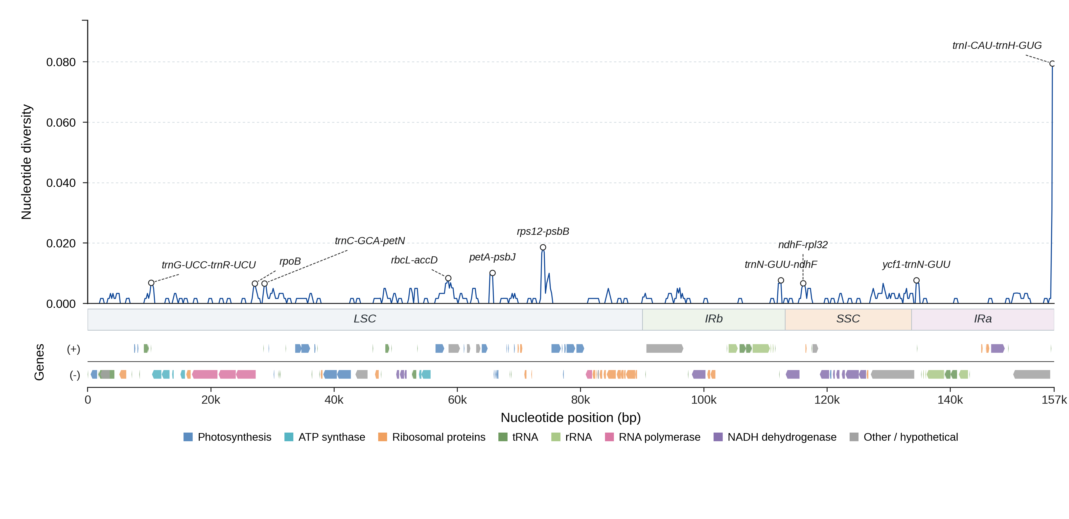 Sliding-window nucleotide diversity