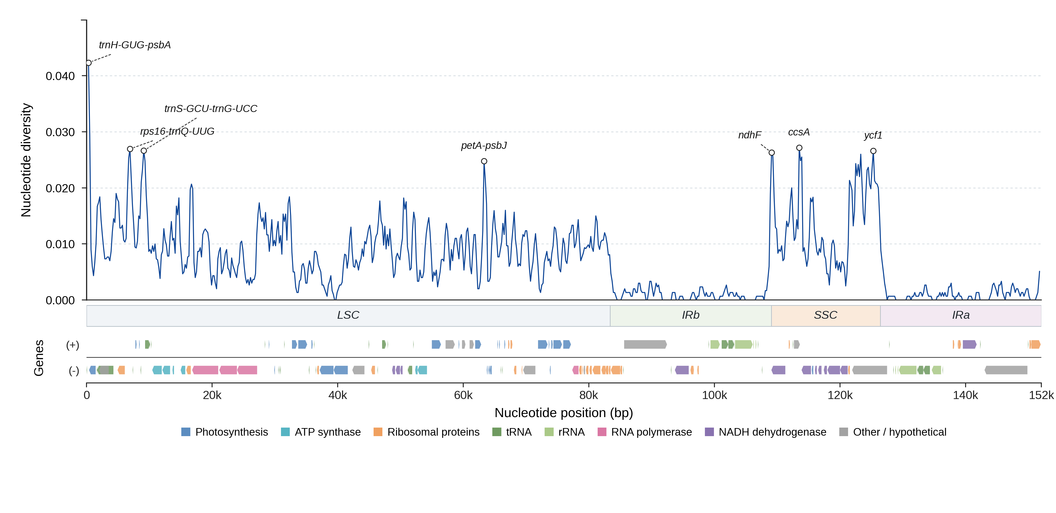 Sliding-window nucleotide diversity